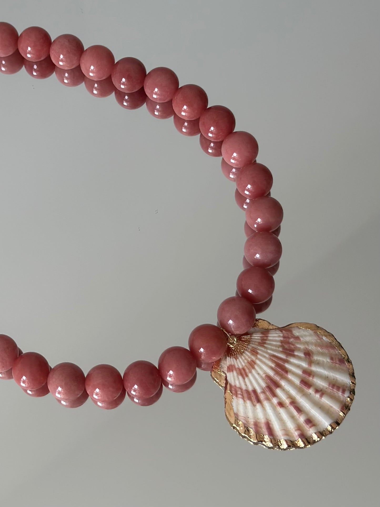 Chunky Salmon Shell Necklace