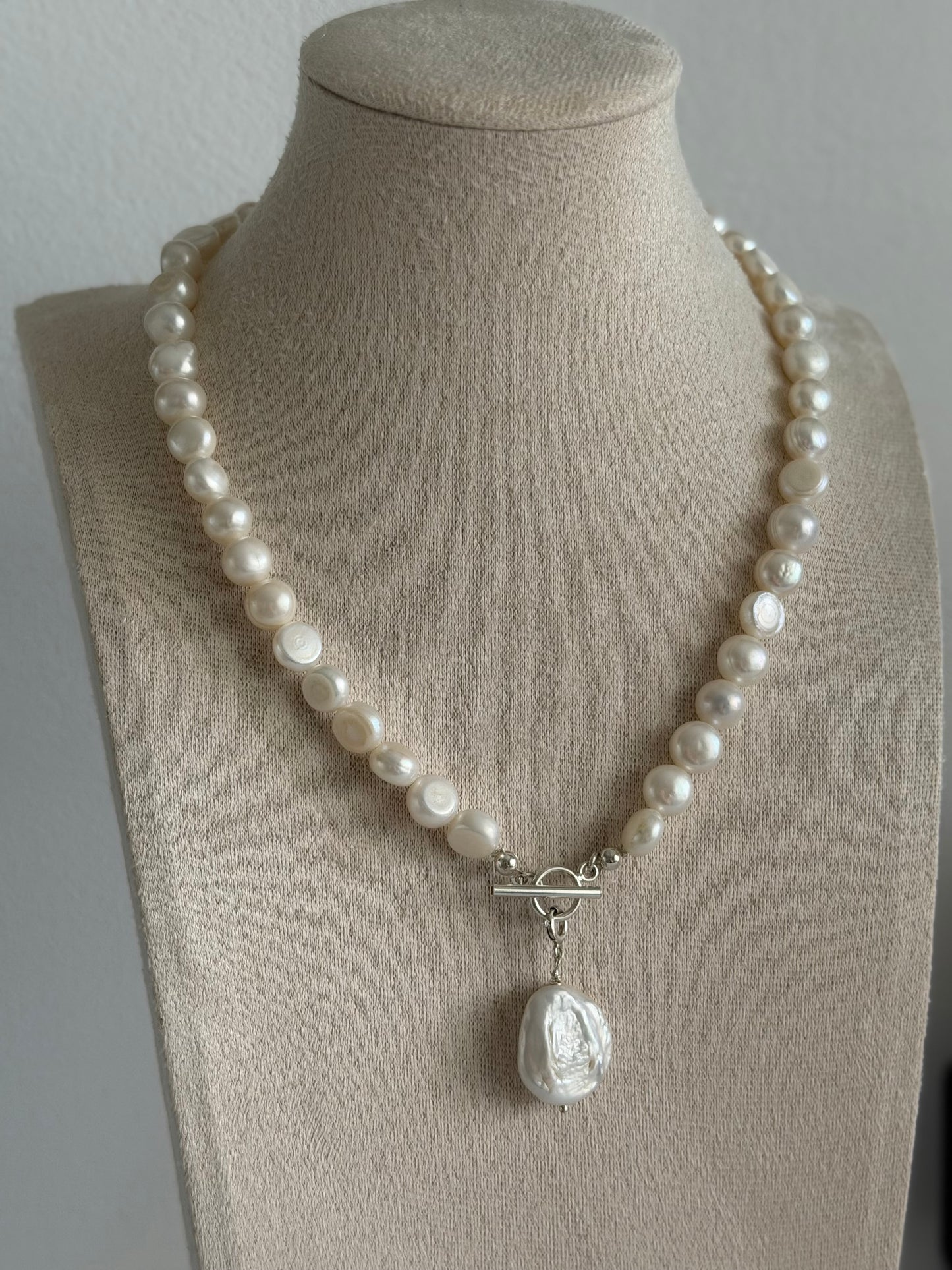 Baroque Bold Flat Pearl Necklace