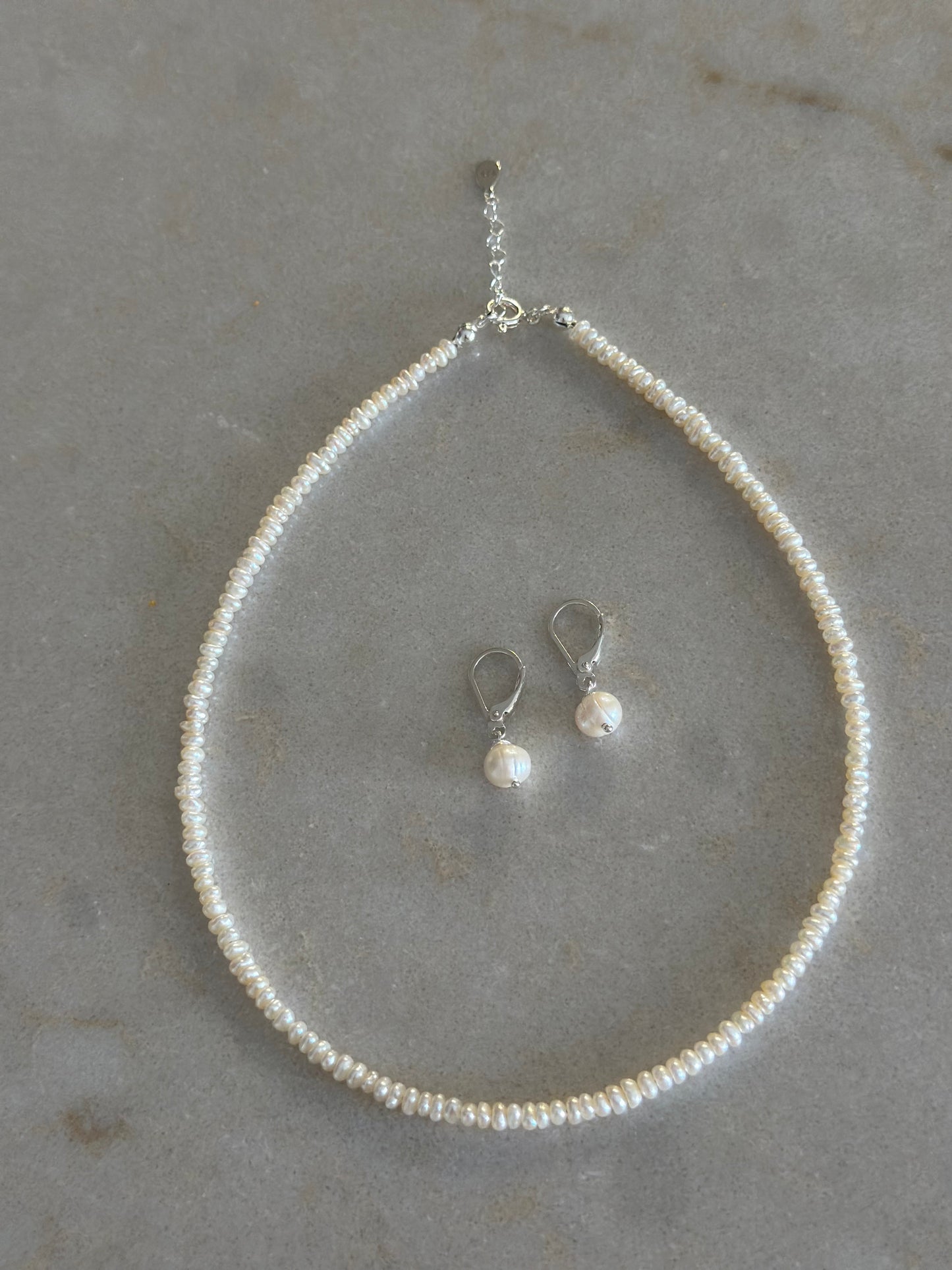 Summer Pearl Set / Set colier si cercei perle de cultura
