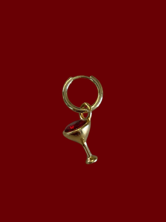 Wine Glass Charm Earring