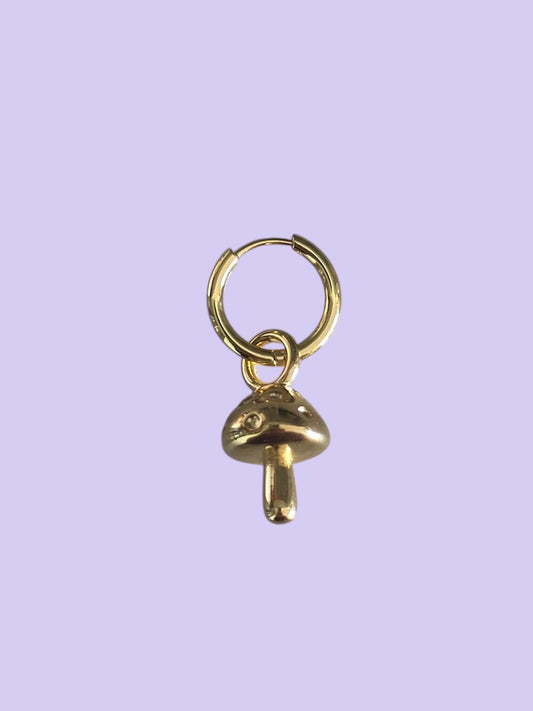 Mushroom Charm Earring