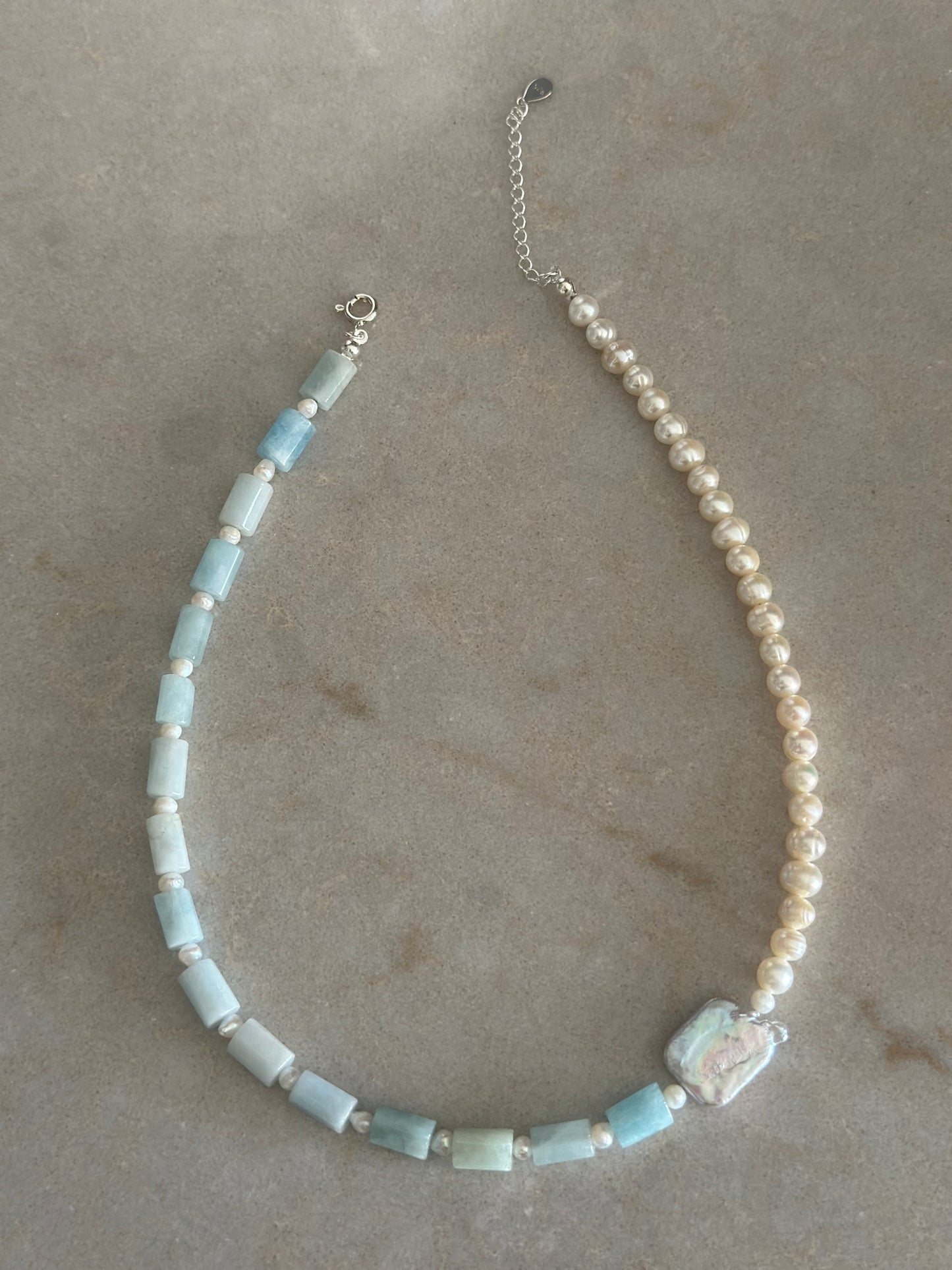 Seafoam Pearl Necklace