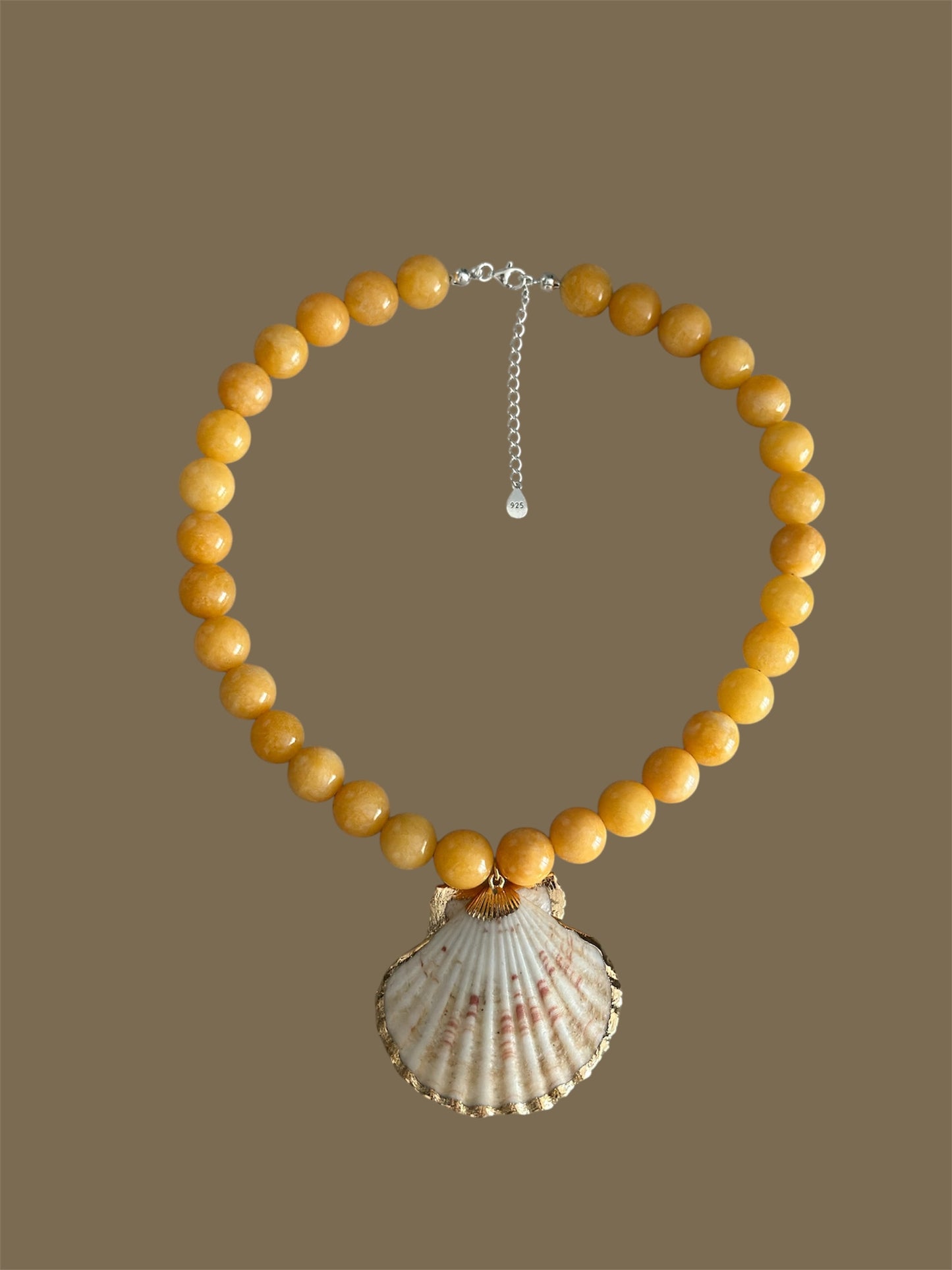 Chunky Yellow Shell Necklace
