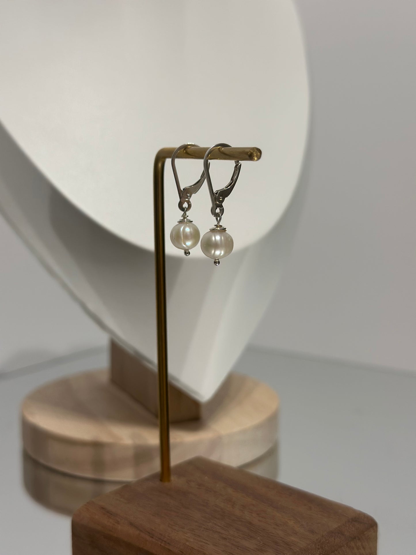 Silver Pearl Earrings