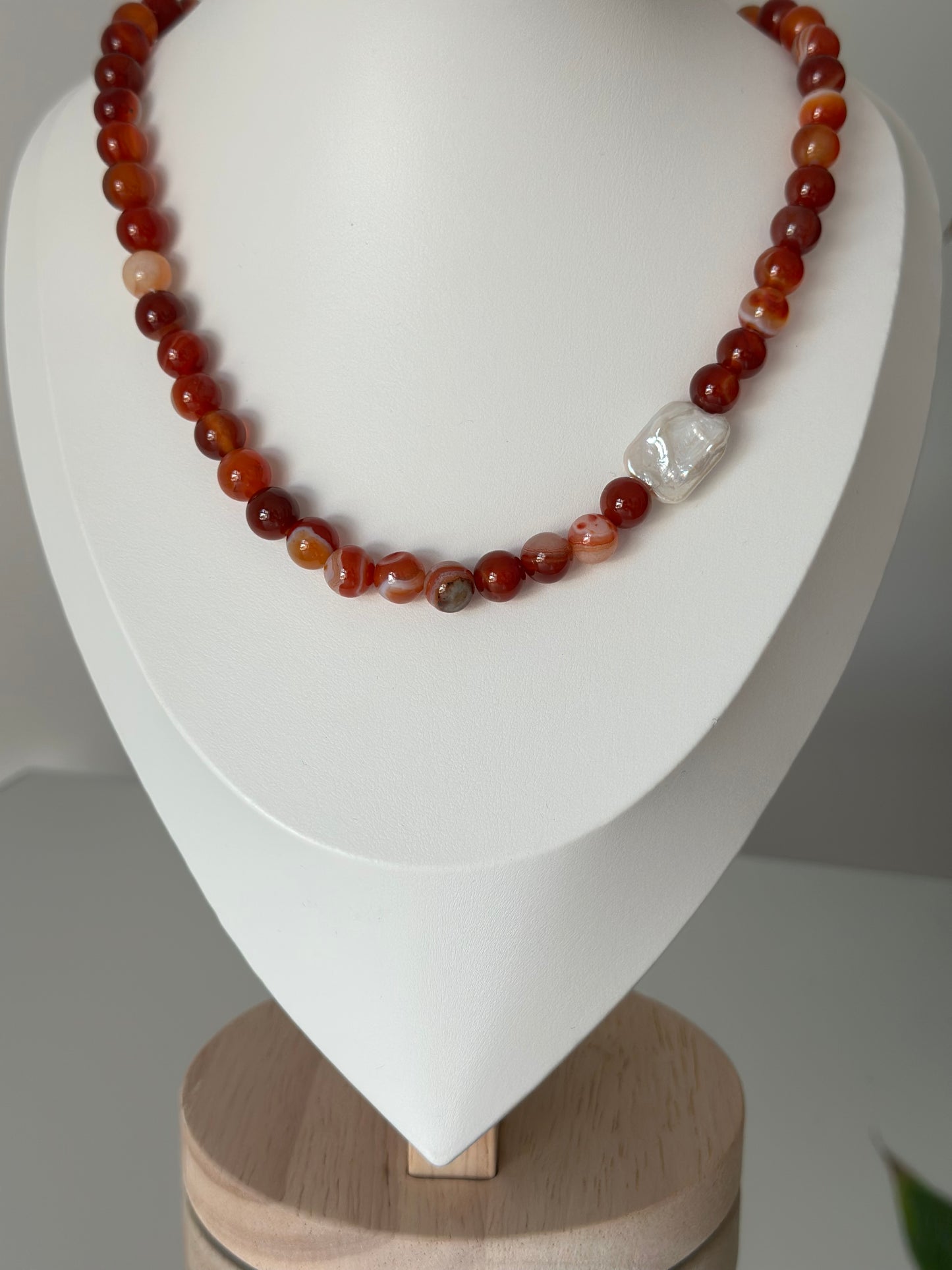 Red Fall Pearl Necklace