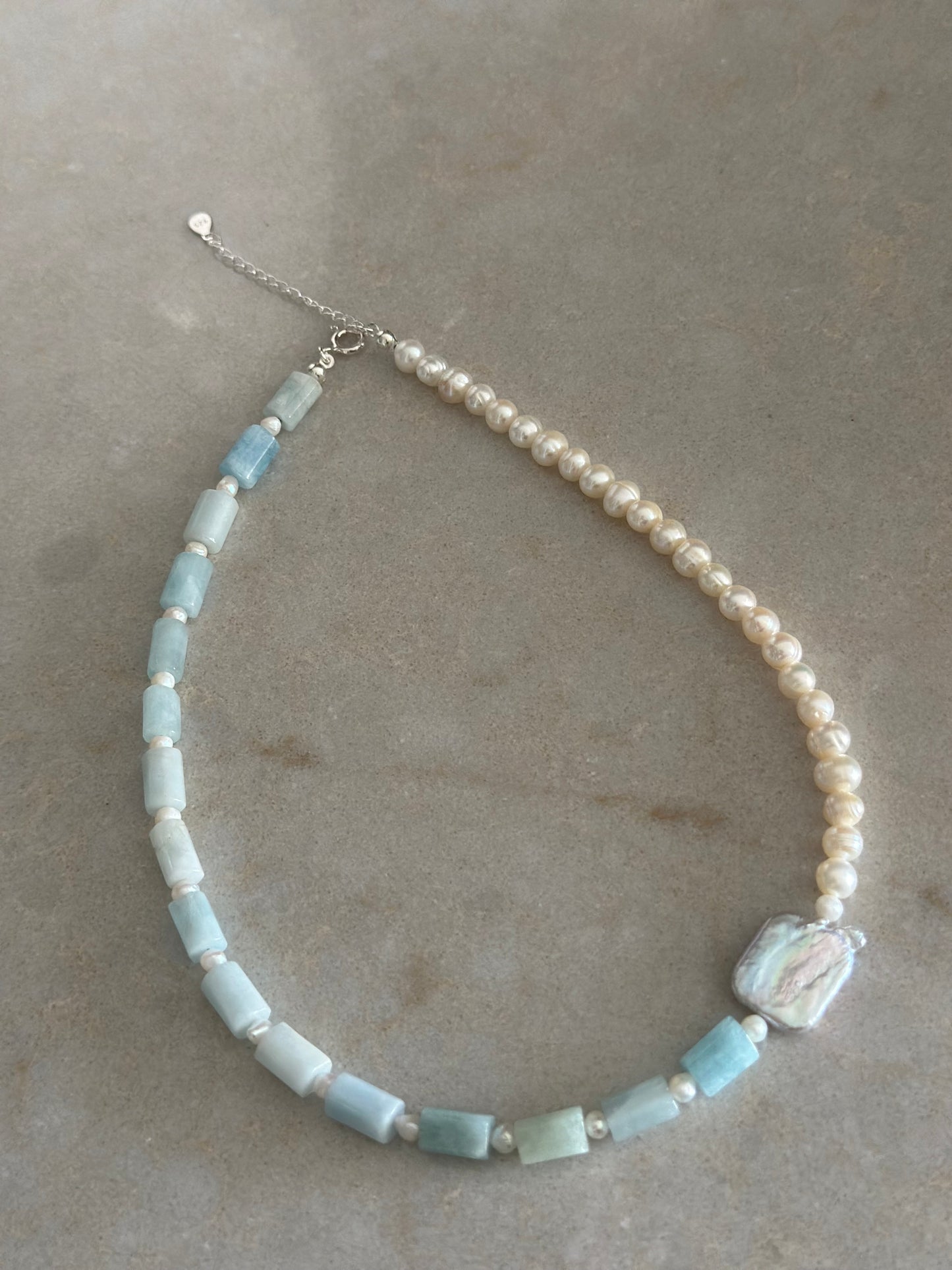 Seafoam Pearl Necklace