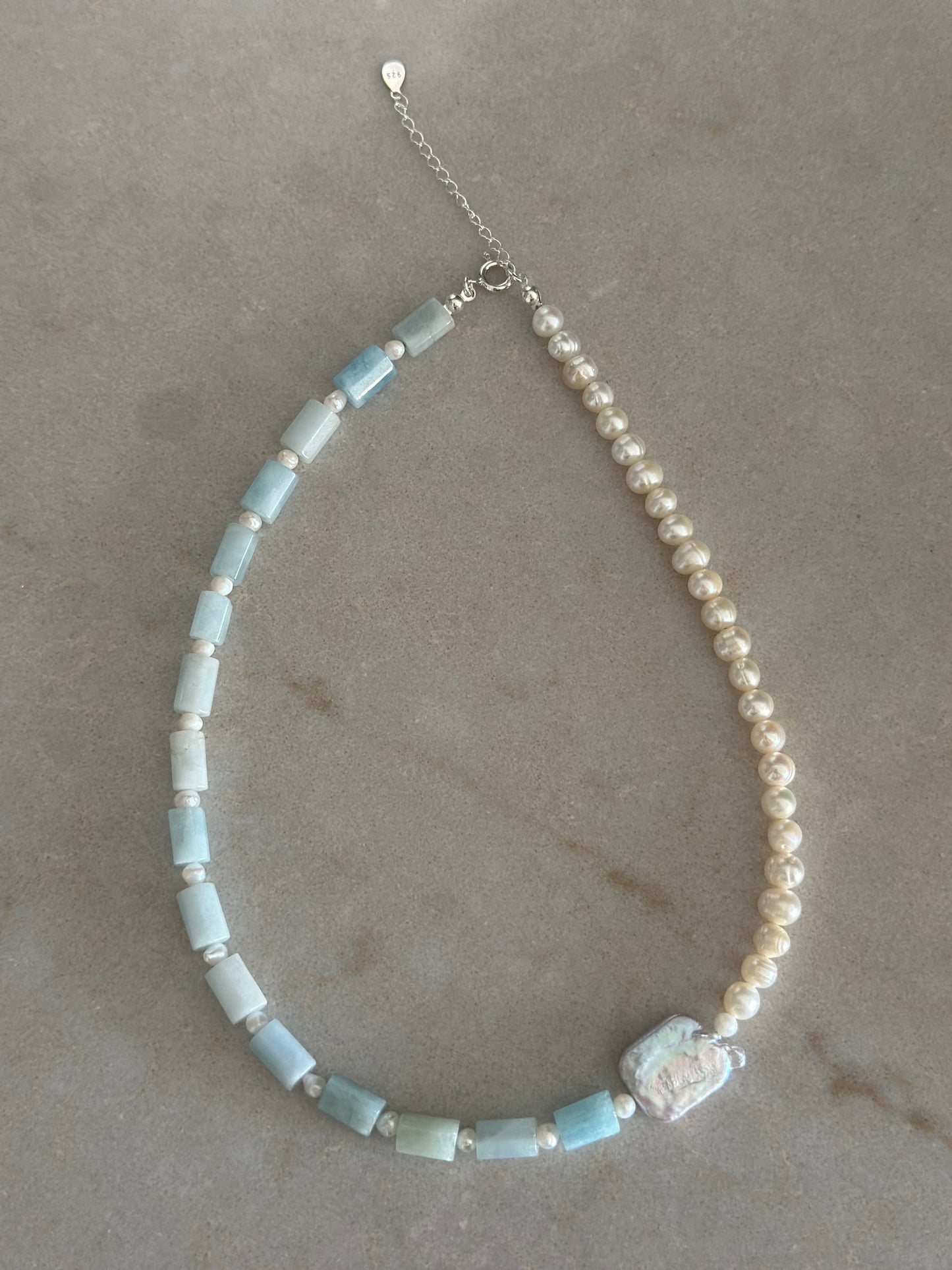 Seafoam Pearl Necklace
