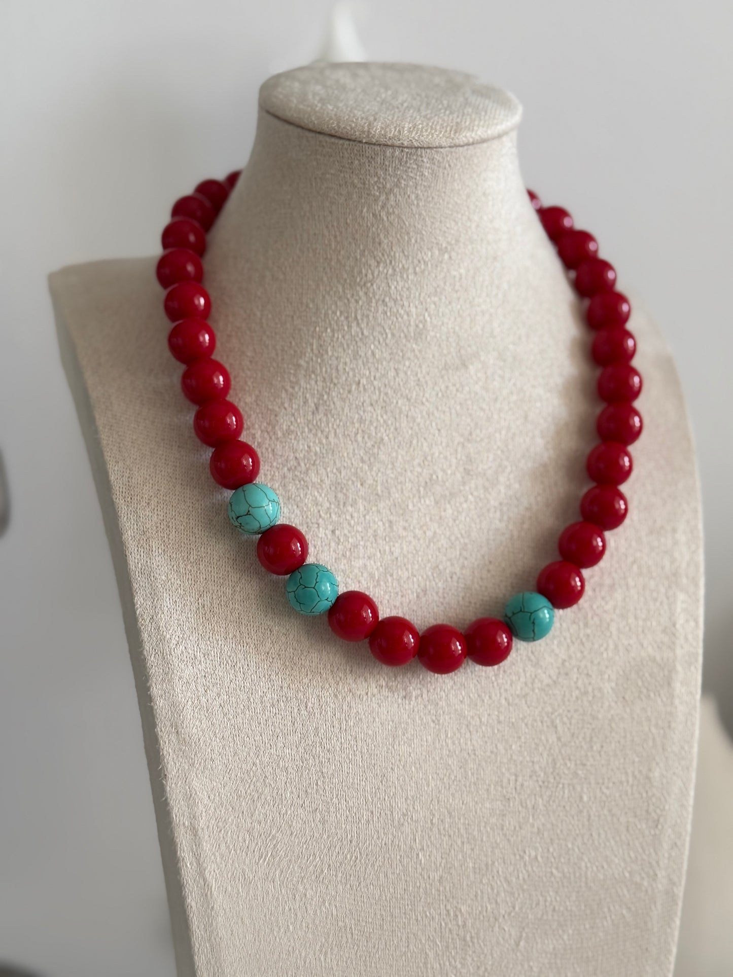 Chunky Red Necklace