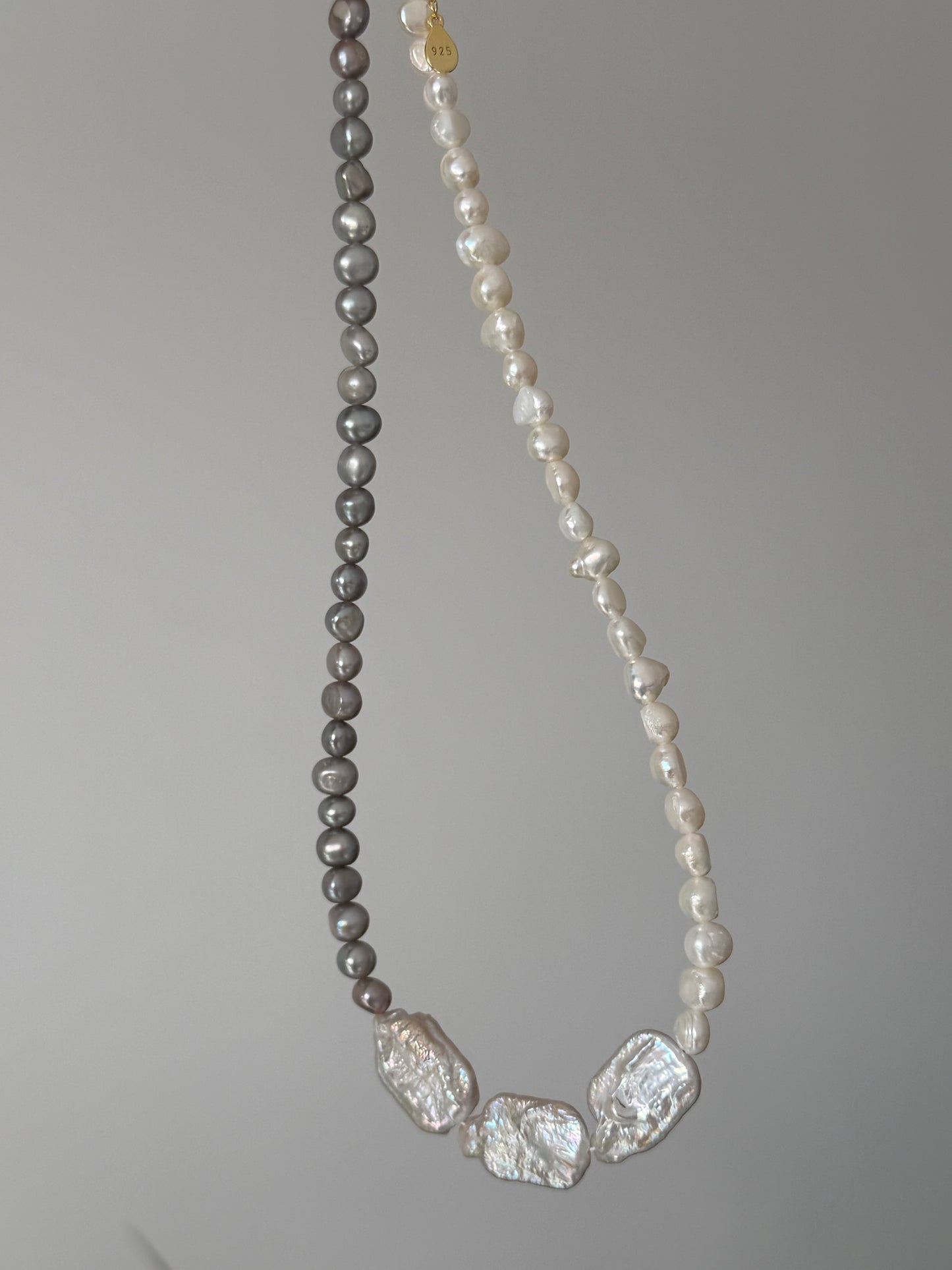 Perfectly Imperfect Duo Pearl Necklace