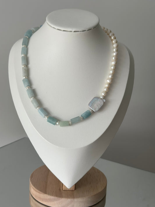 Seafoam Pearl Necklace