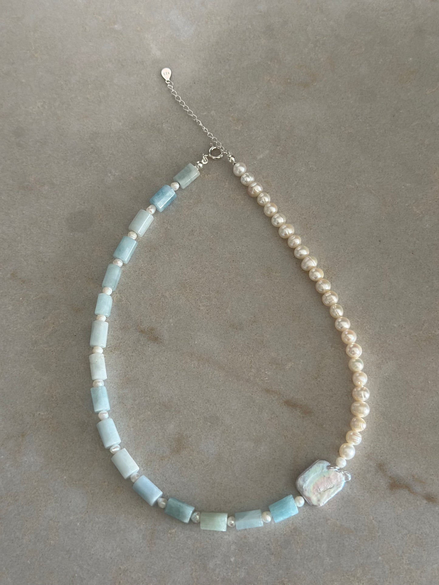 Seafoam Pearl Necklace