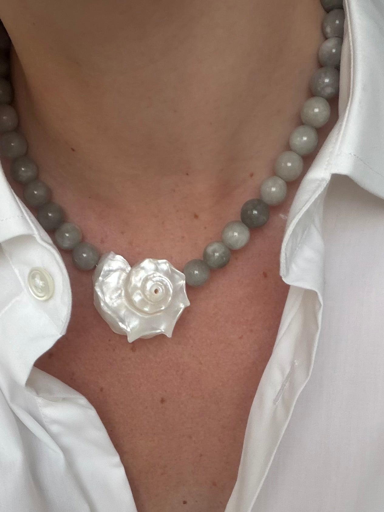Greige Shell Necklace