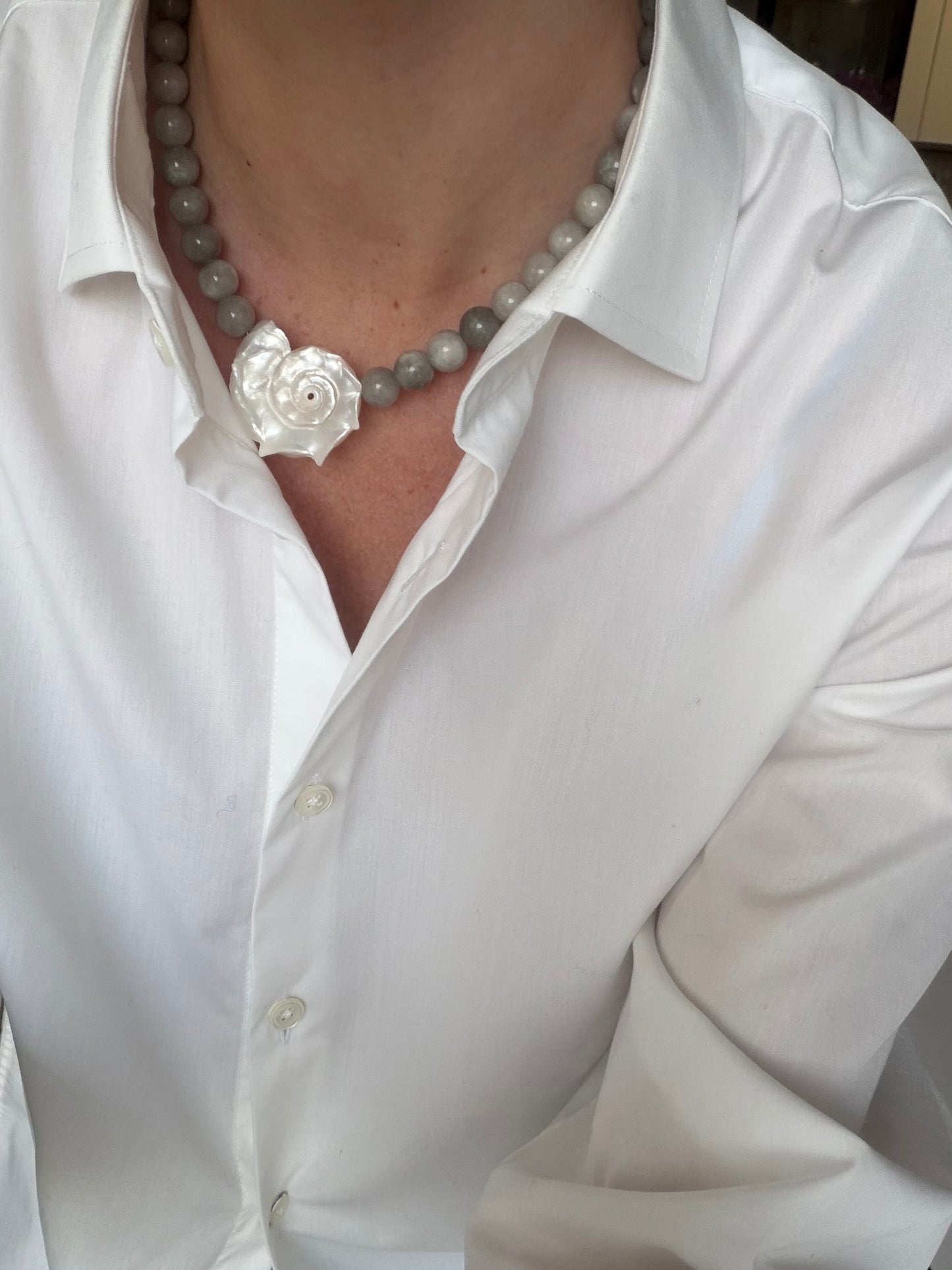 Greige Shell Necklace