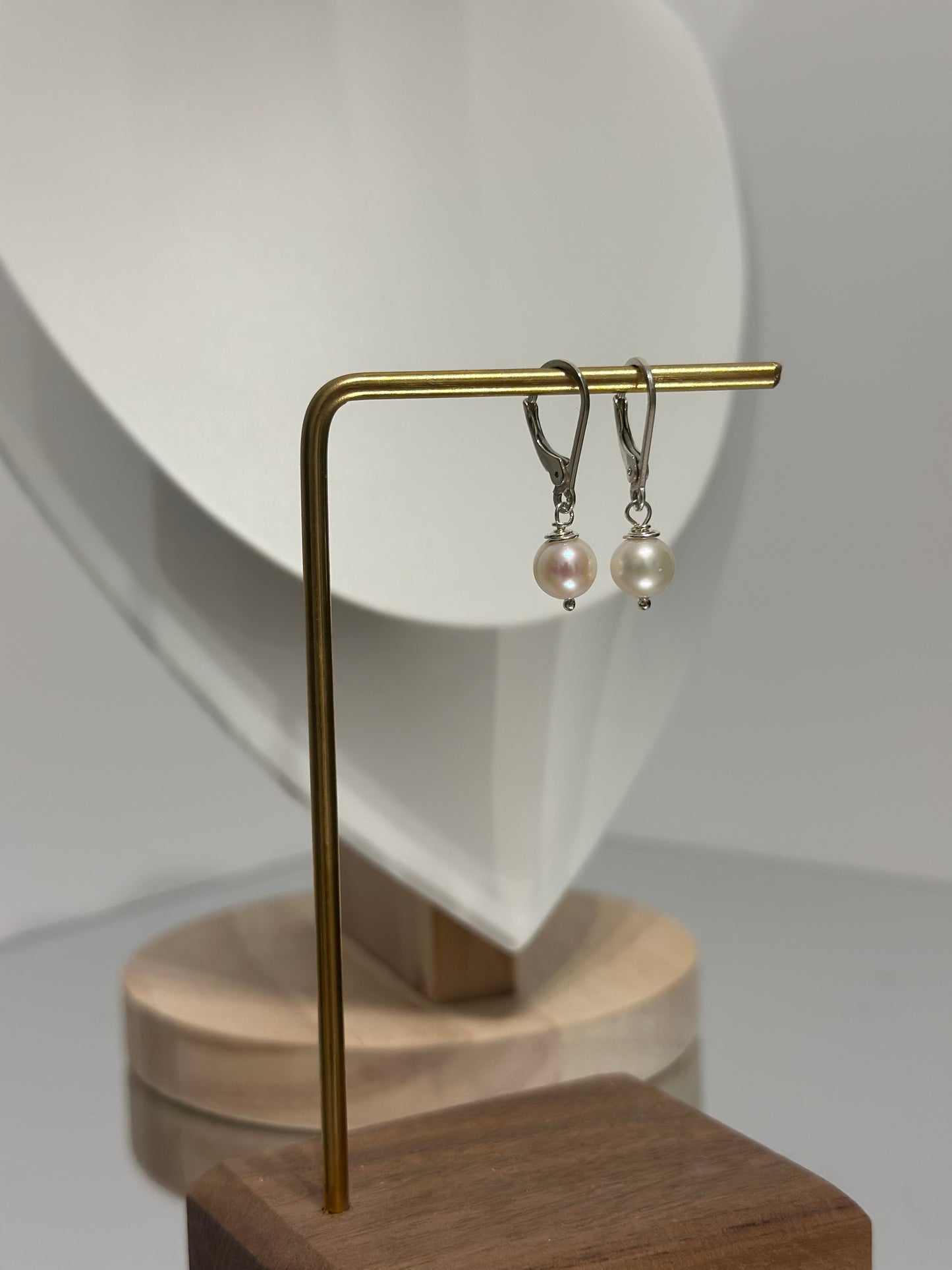 Silver Pearl Earrings