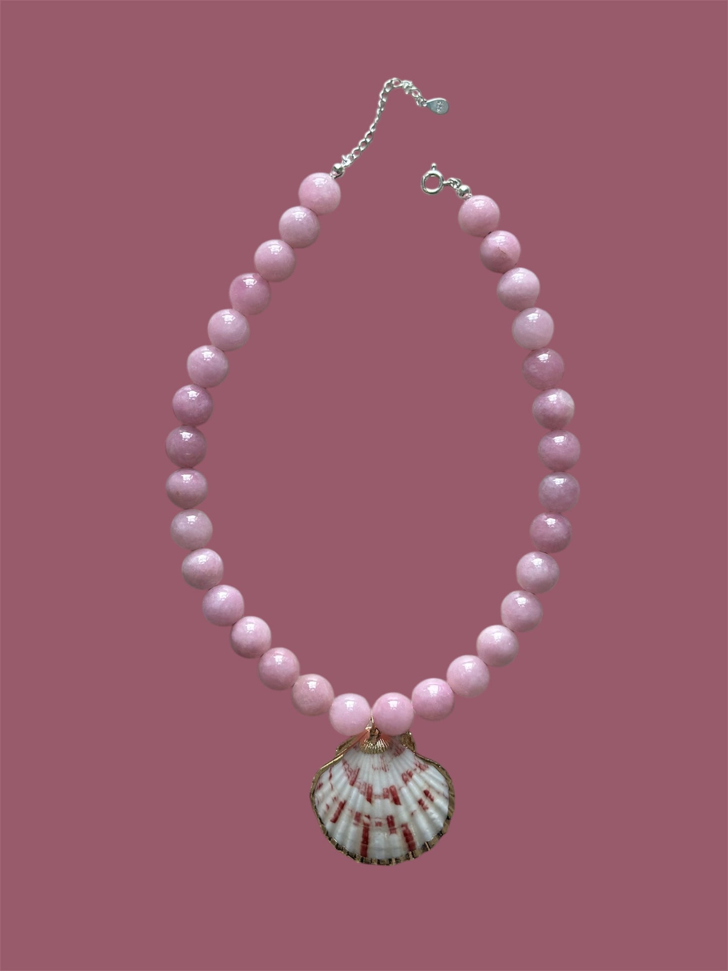 Chunky Pink Shell Necklace