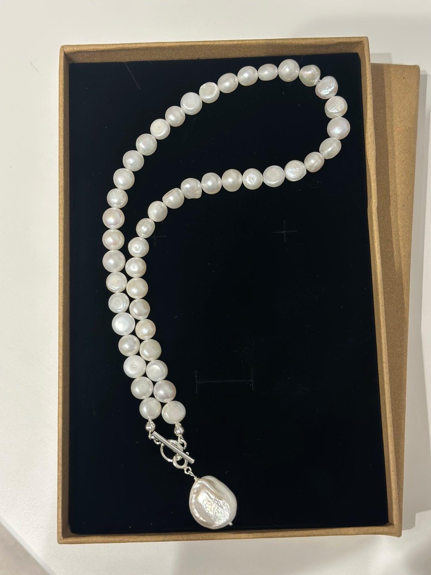 Baroque Bold Flat Pearl Necklace