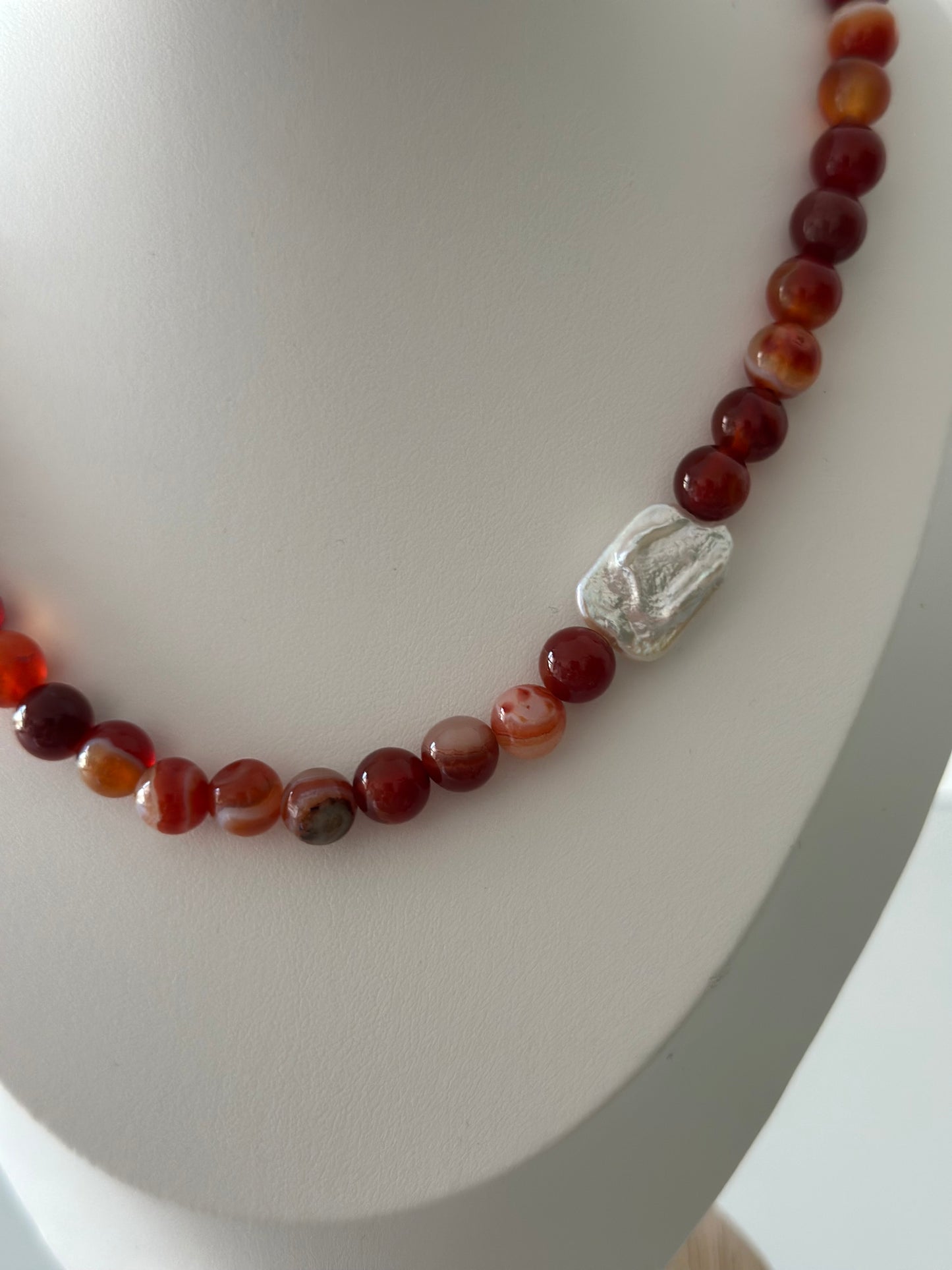 Red Fall Pearl Necklace