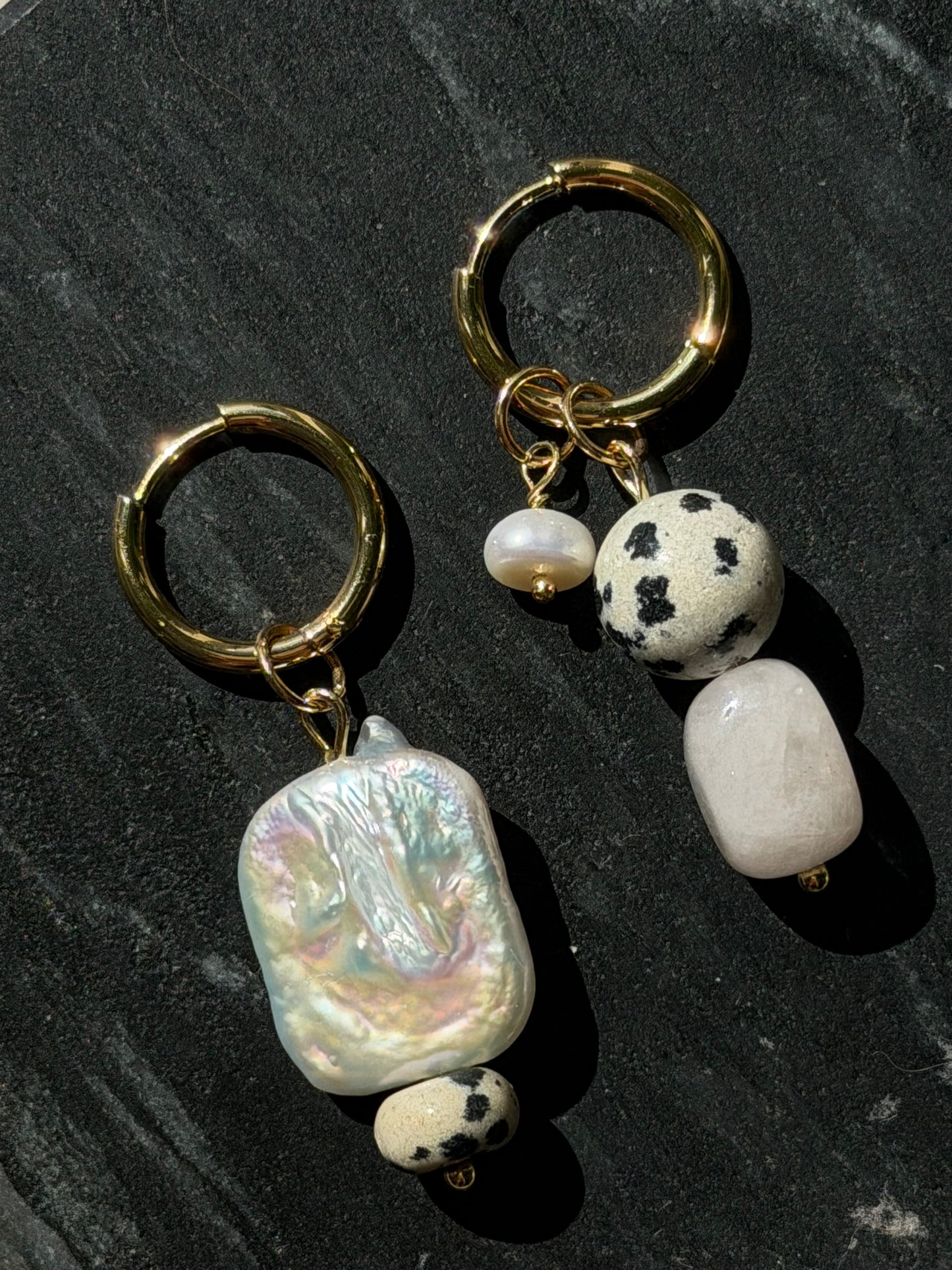 Dalmatian Baroque Earrings