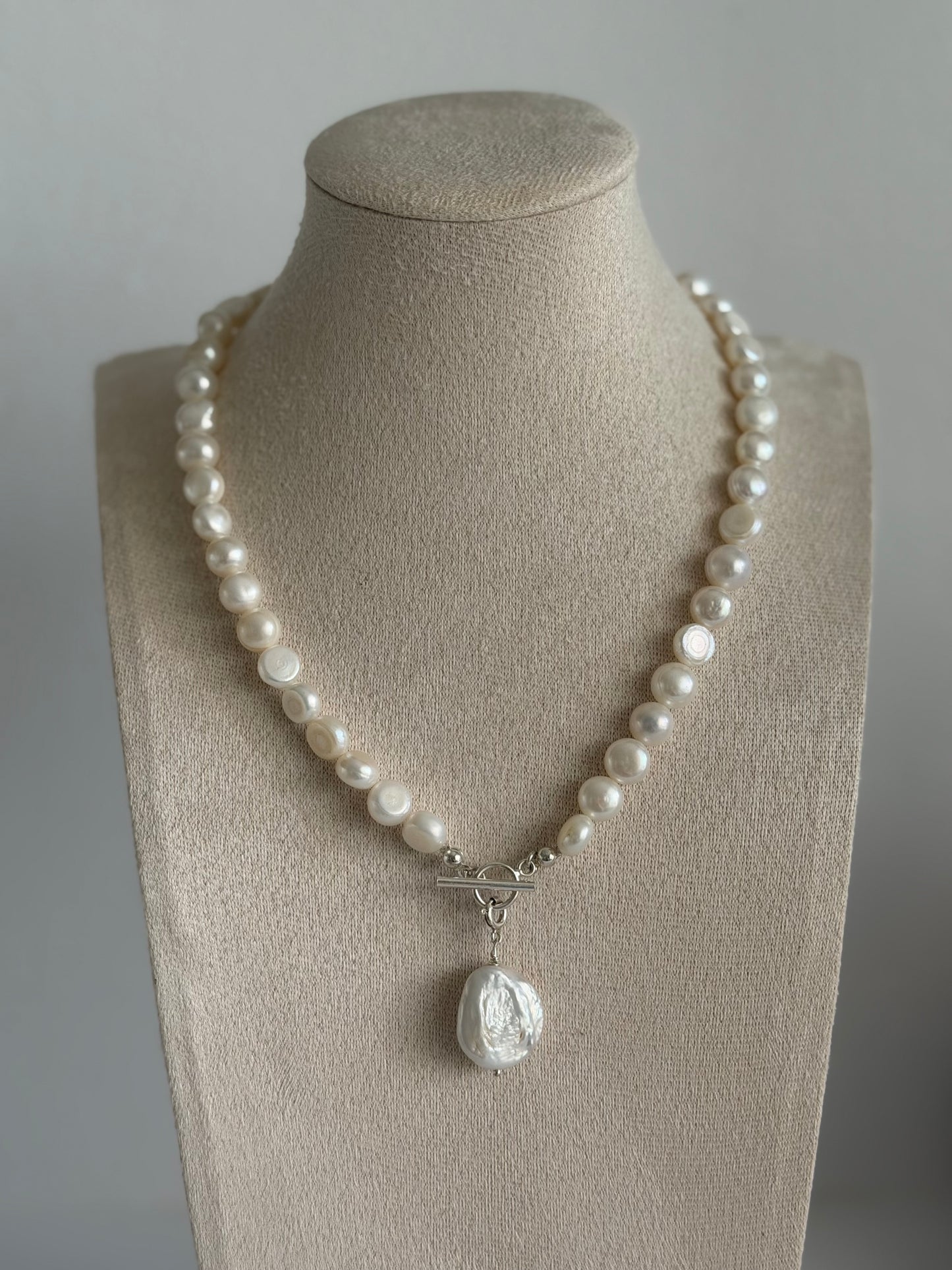 Baroque Bold Flat Pearl Necklace