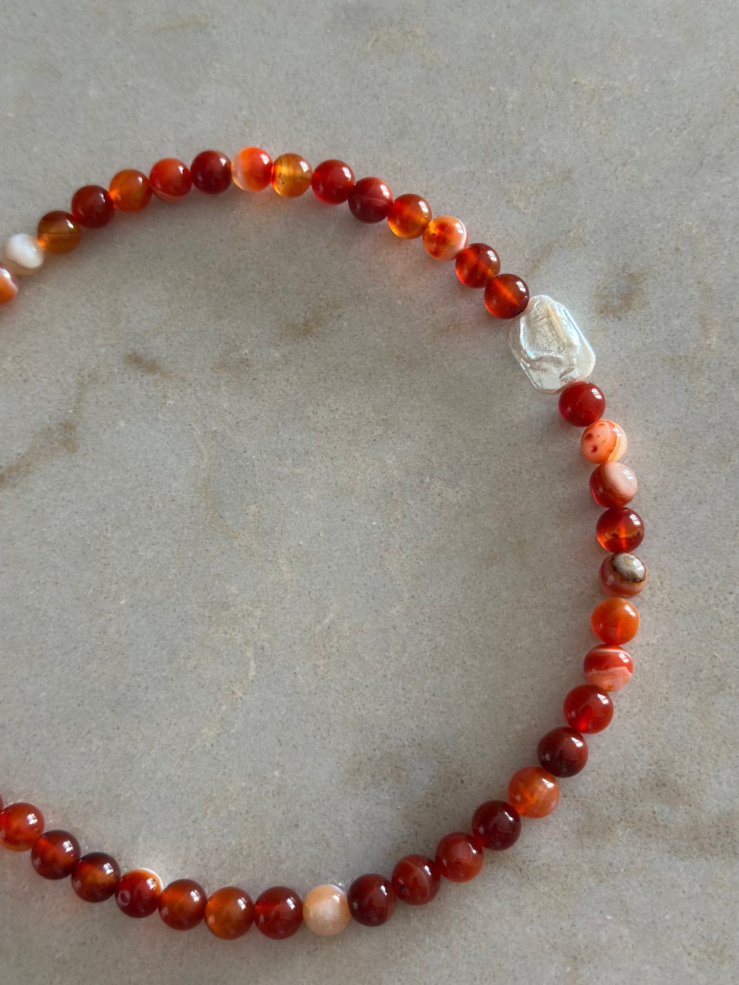 Red Fall Pearl Necklace
