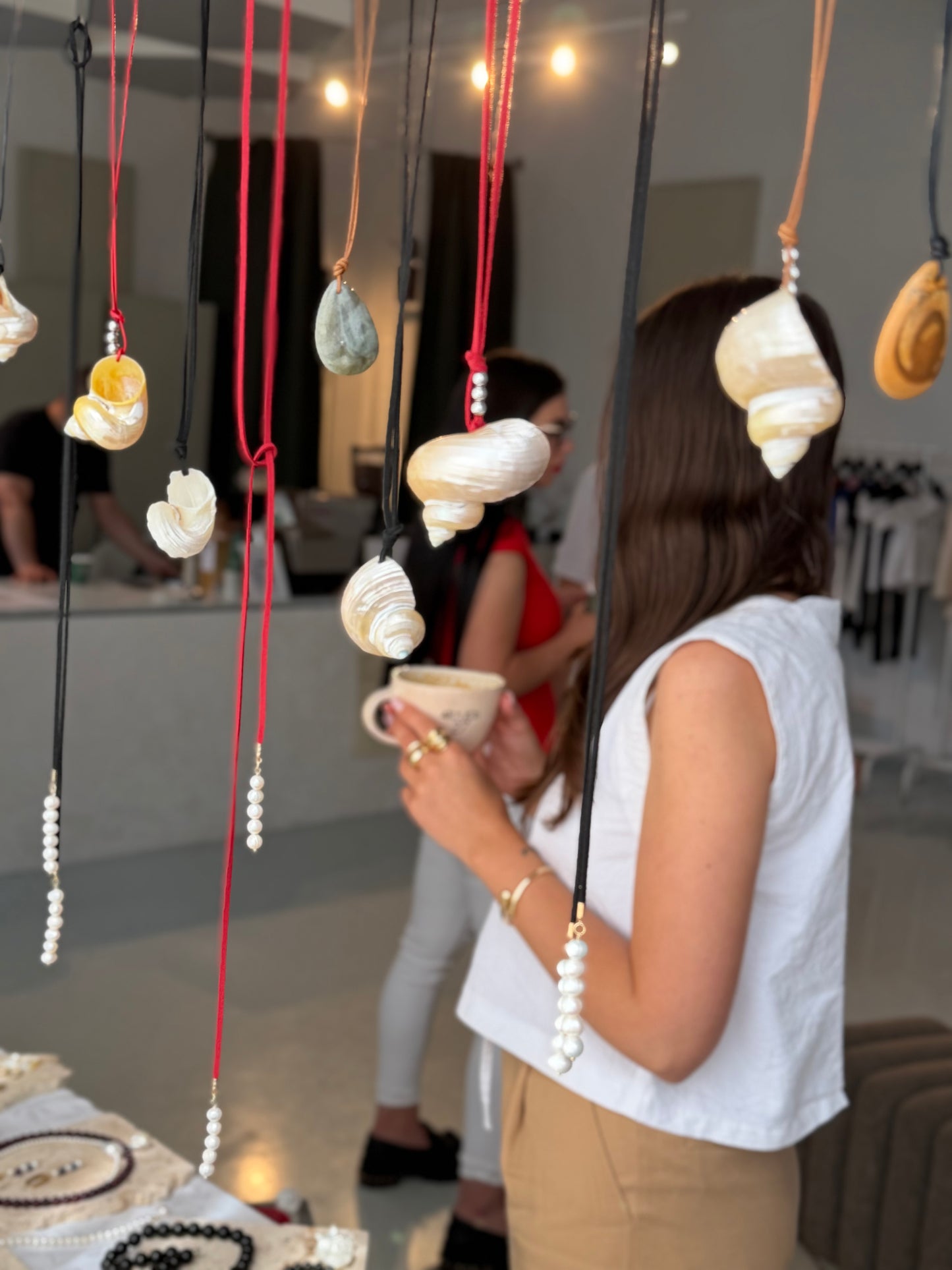 Suede Pearl Necklace