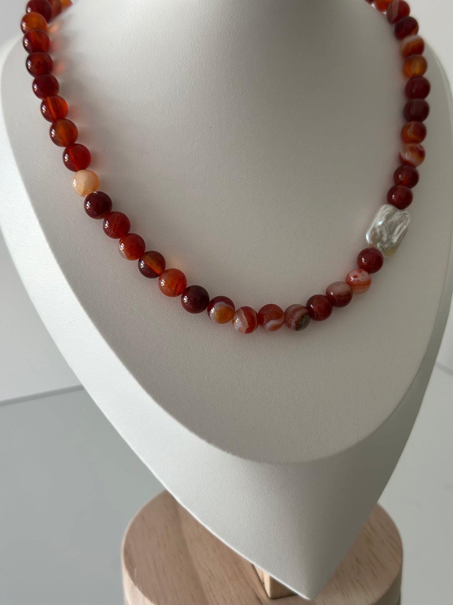 Red Fall Pearl Necklace