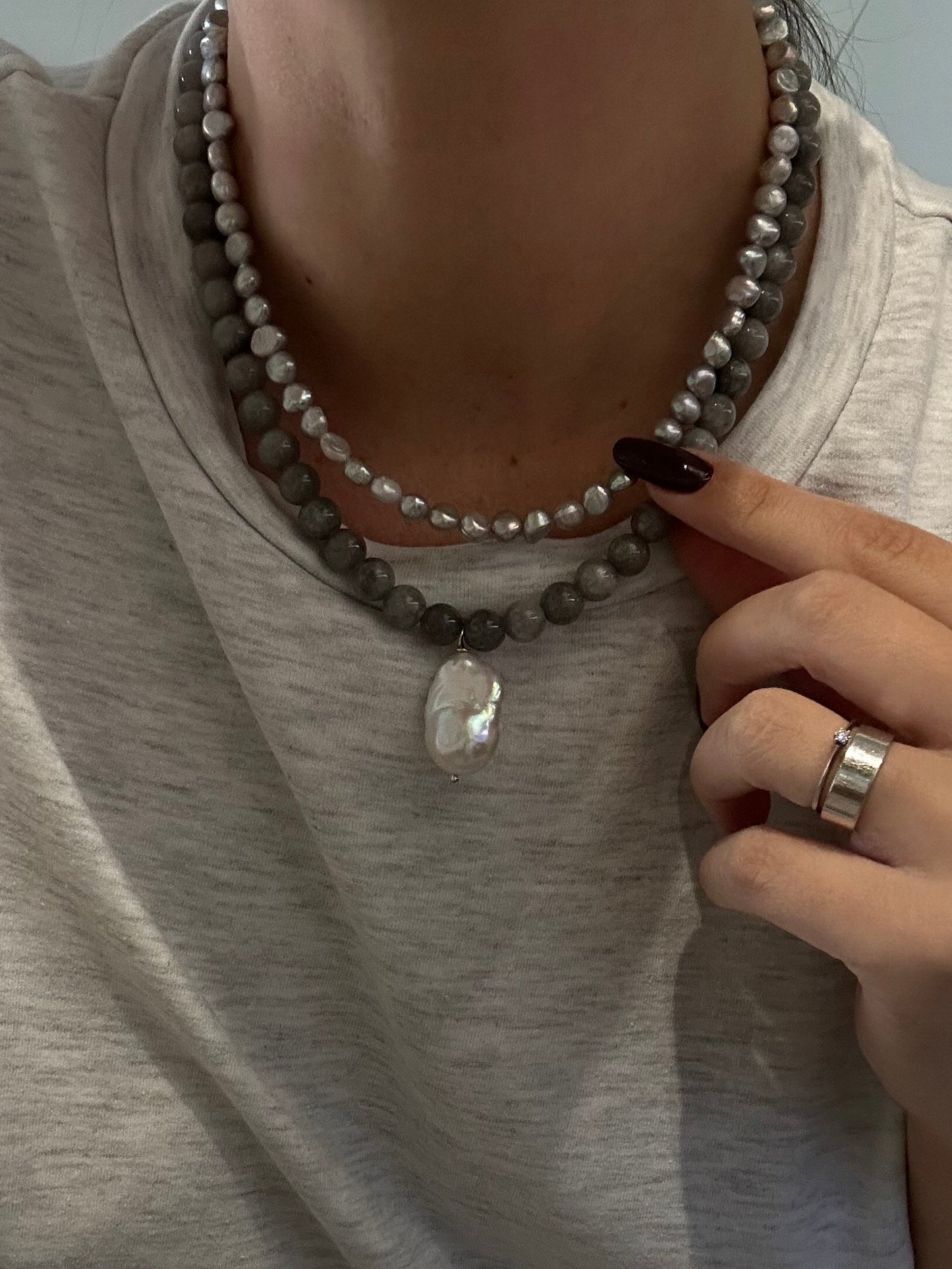 Fall Baroque Pearl Necklace