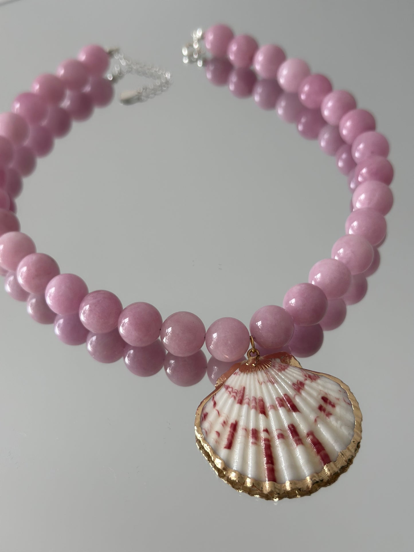 Chunky Pink Shell Necklace