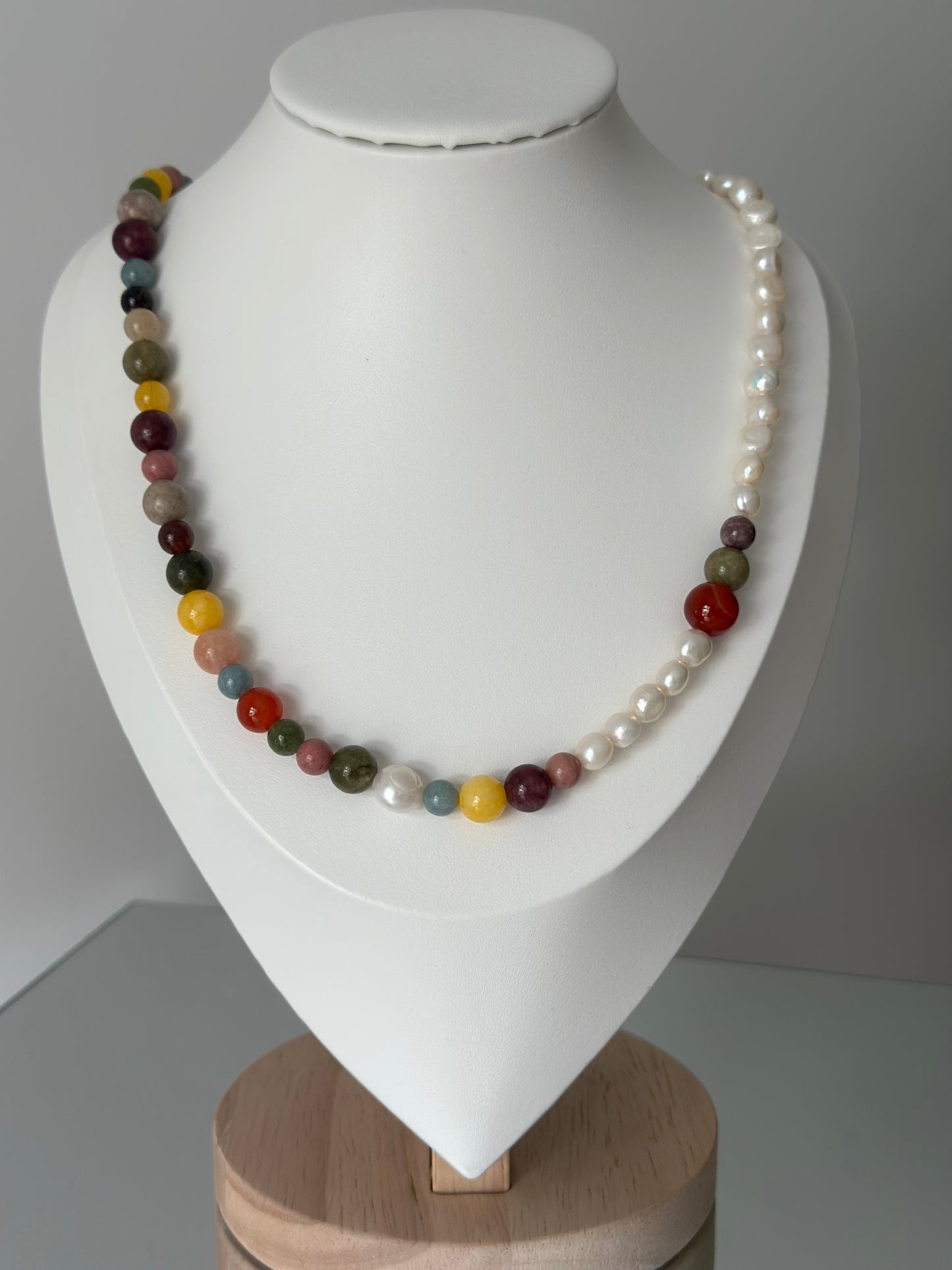 Autumn Gemstone & Pearl Necklace