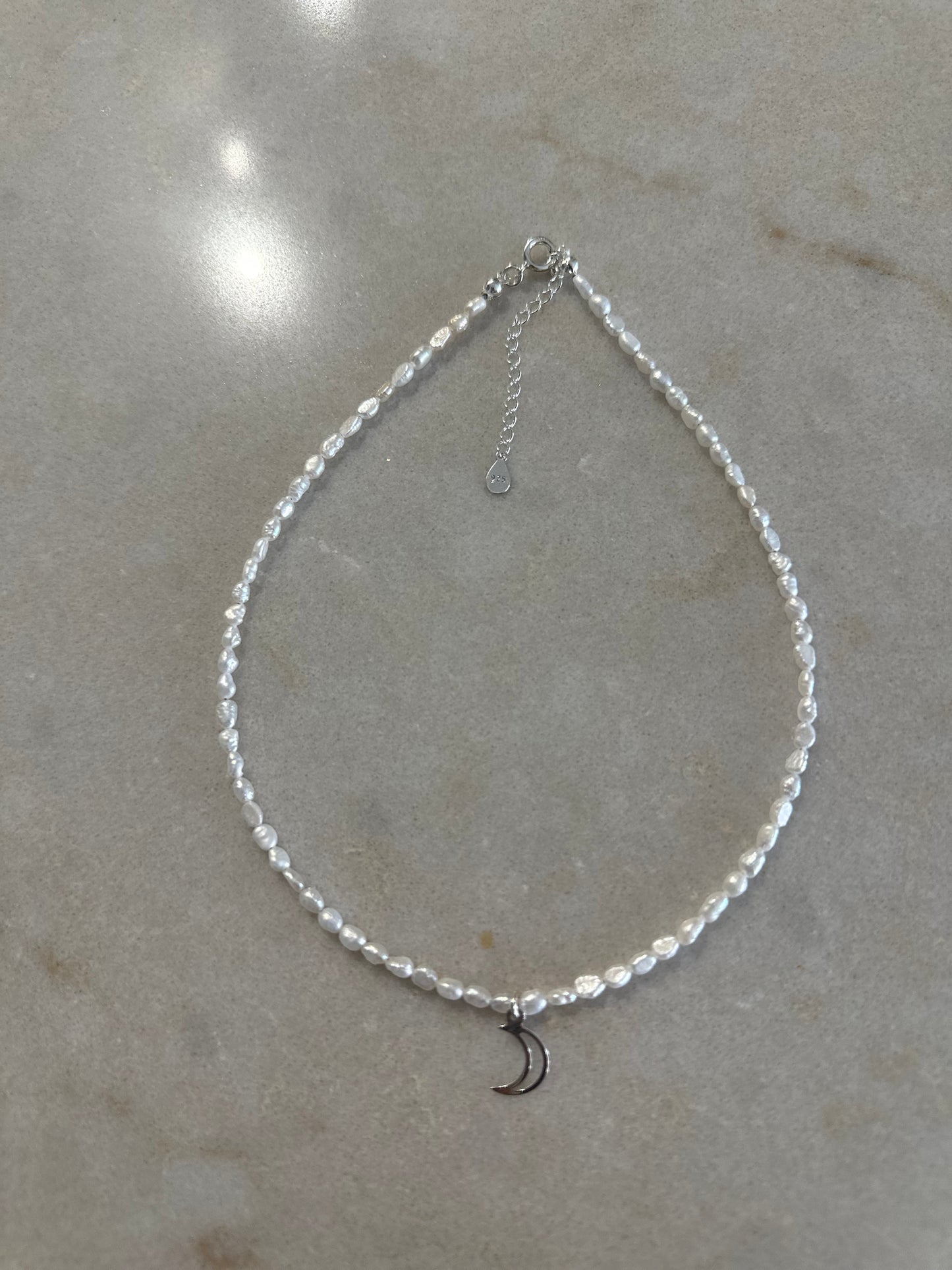Half Moon Pearl Necklace