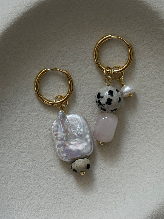 Dalmatian Baroque Earrings
