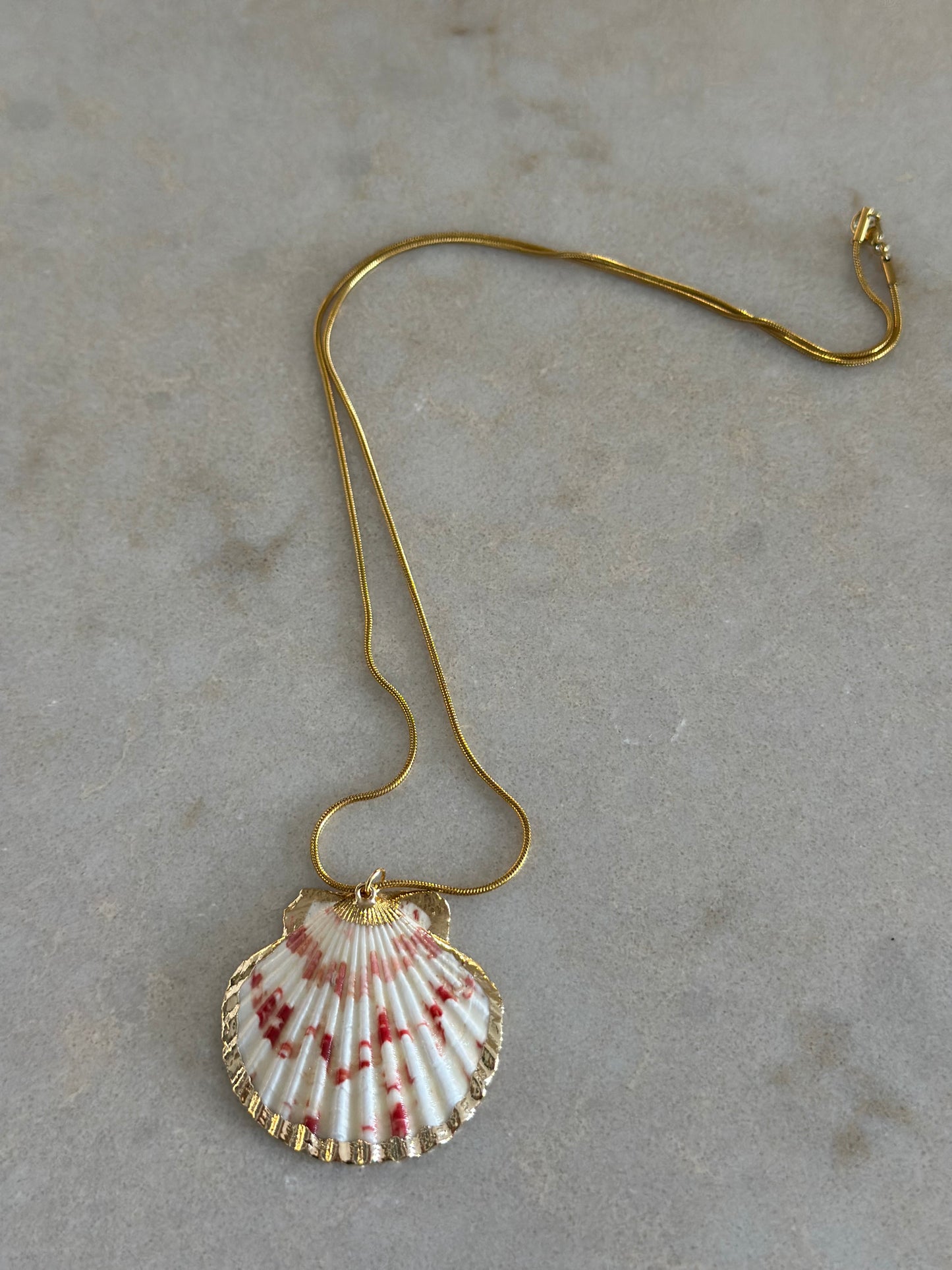 Minimalist Shell Charm Chain / Colier cu scoica