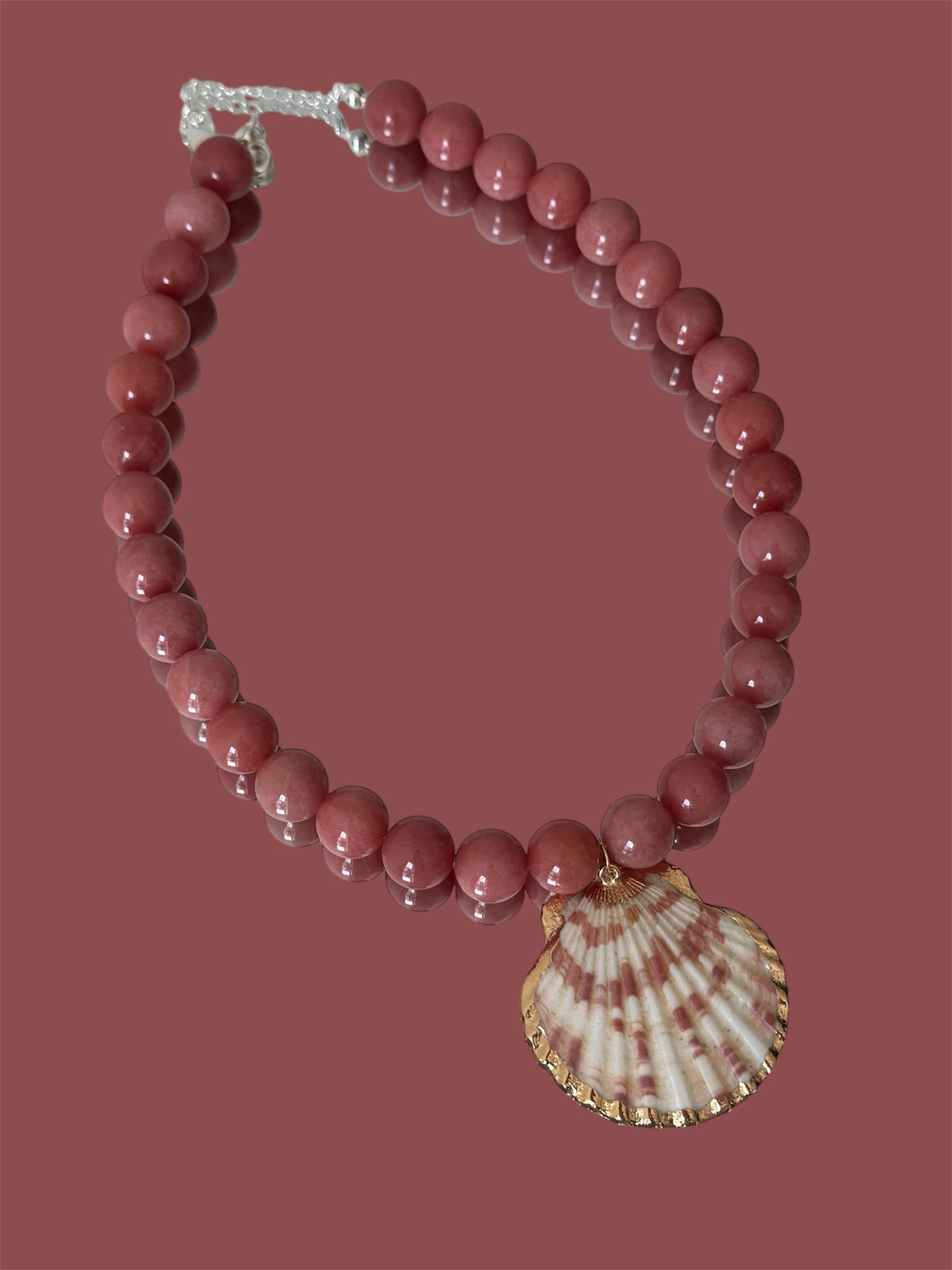 Chunky Salmon Shell Necklace