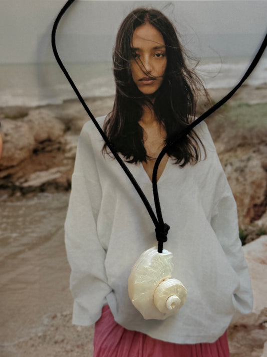 Long Suede Pendant Necklace