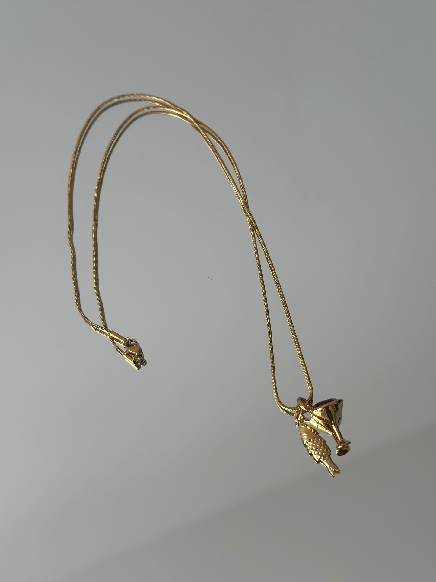 Wine and Caviar Charm Chain