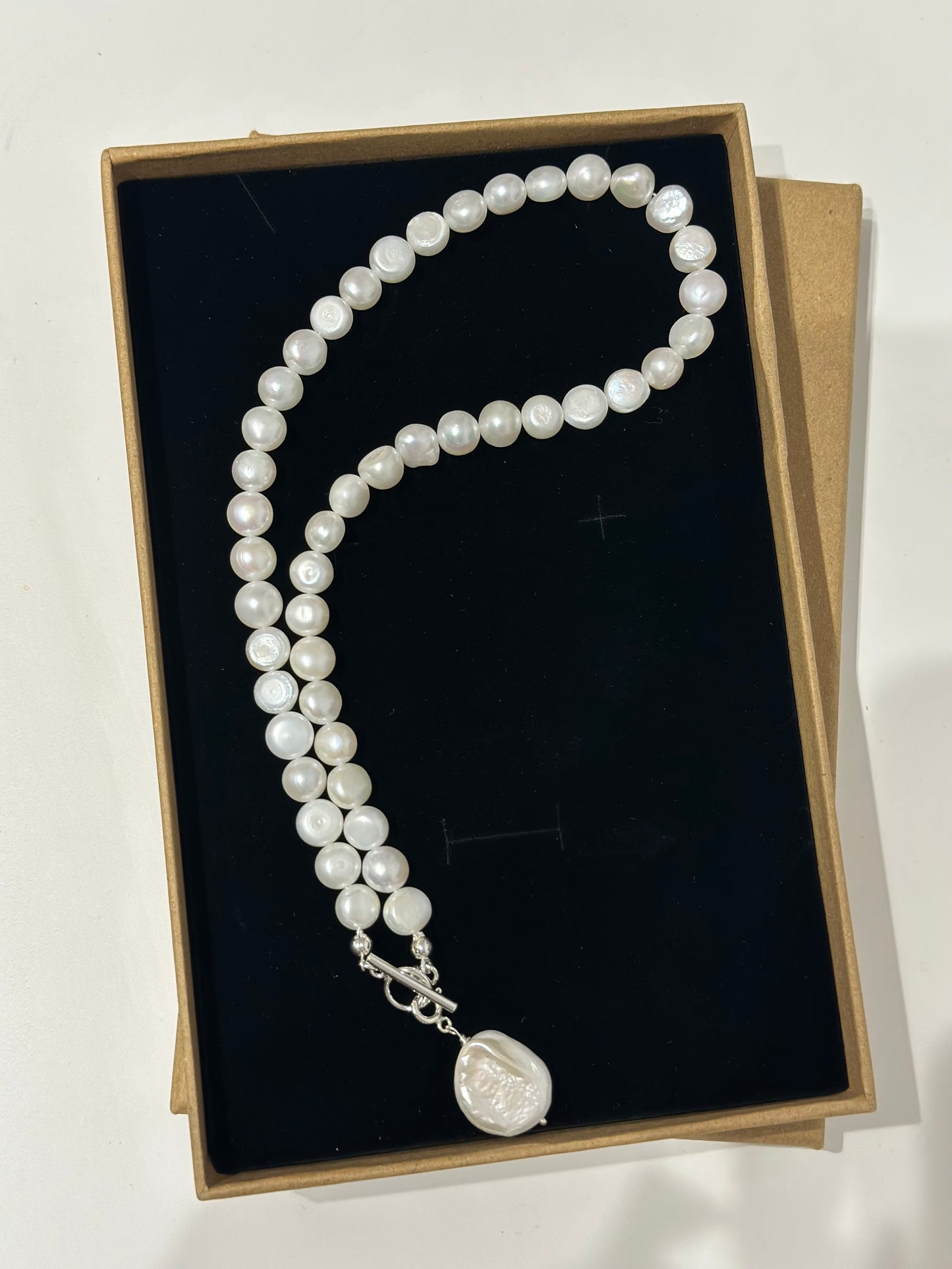 Baroque Bold Flat Pearl Necklace