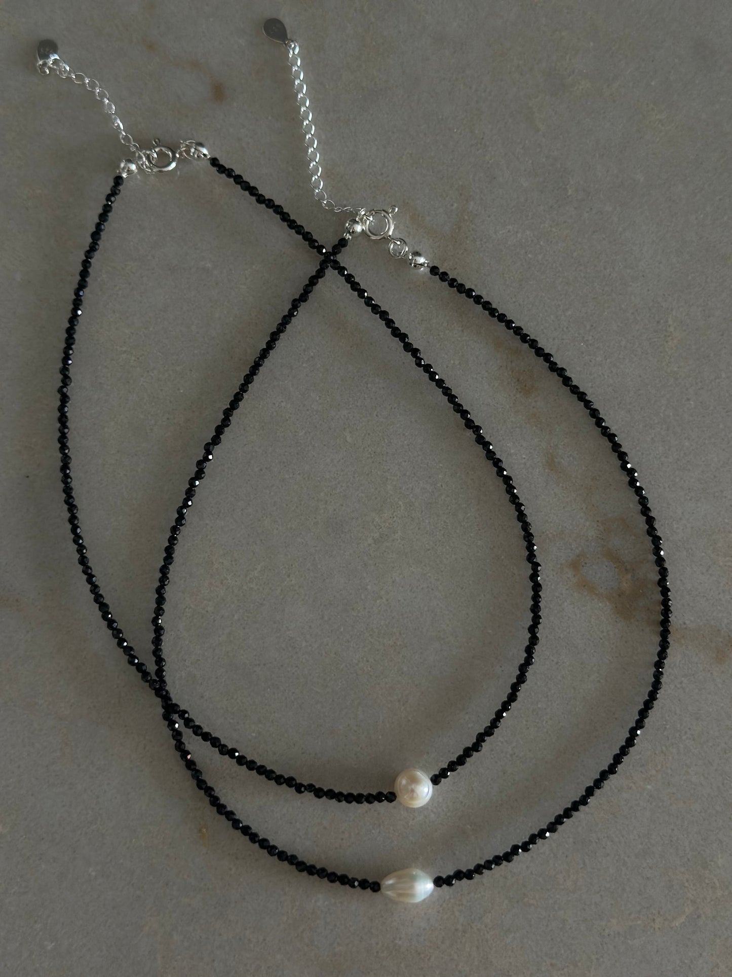 Colier turmalina cu charm perla
