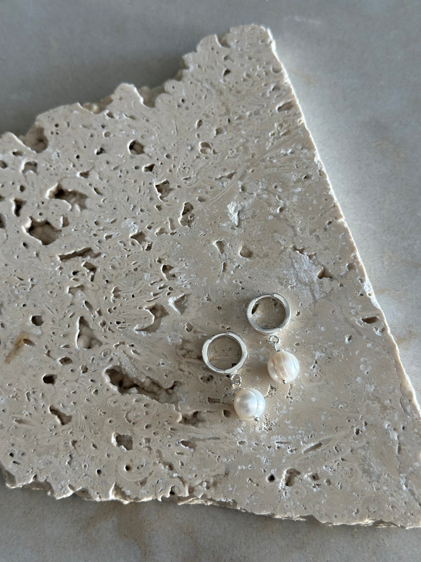 Bold White Pearl Earrings