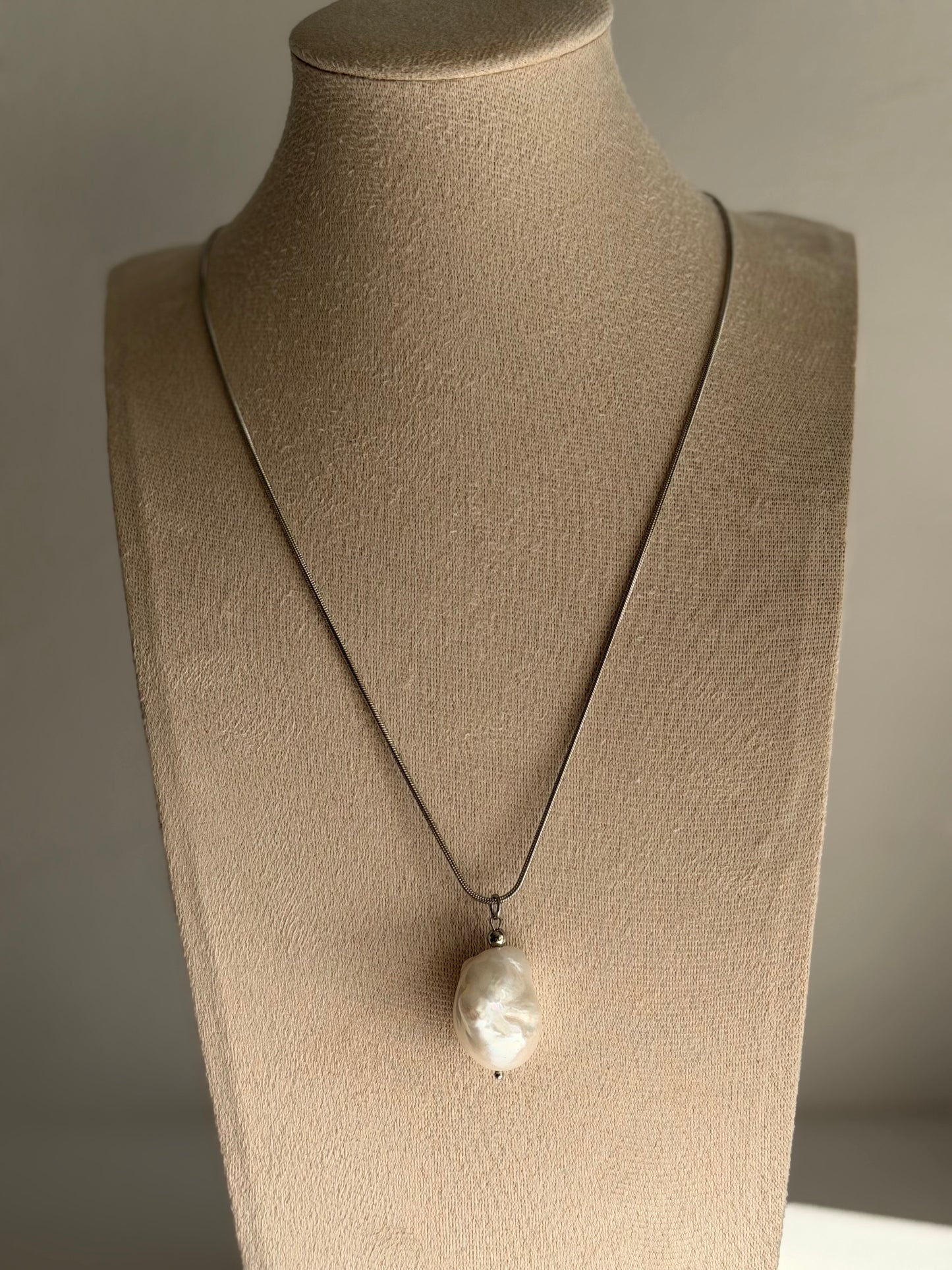 Baroque Pearl Snake Chain