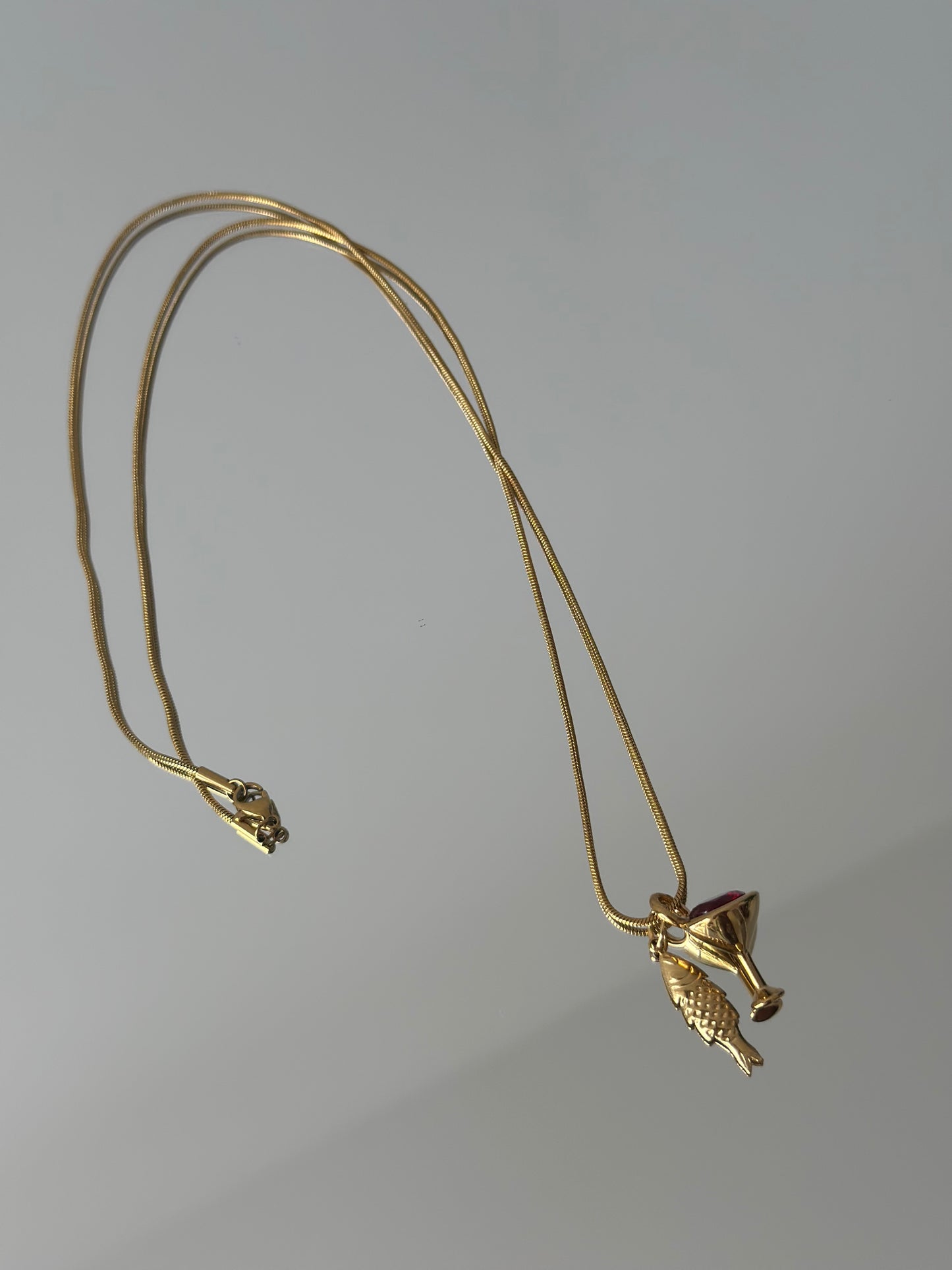 Wine and Caviar Charm Chain