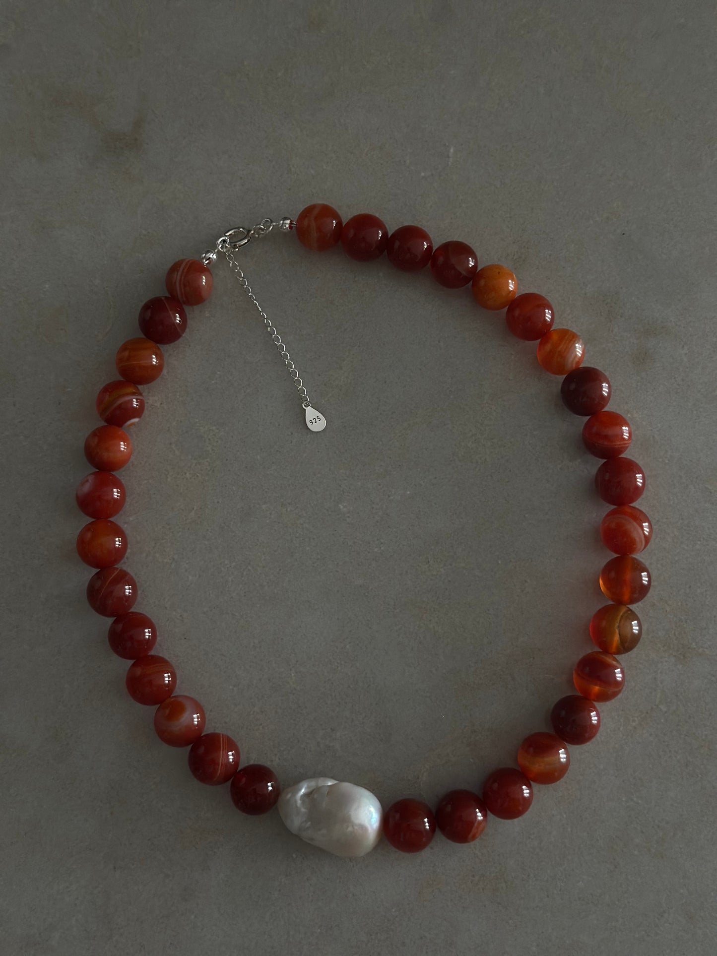 Strawberry Baroque Pearl Necklace