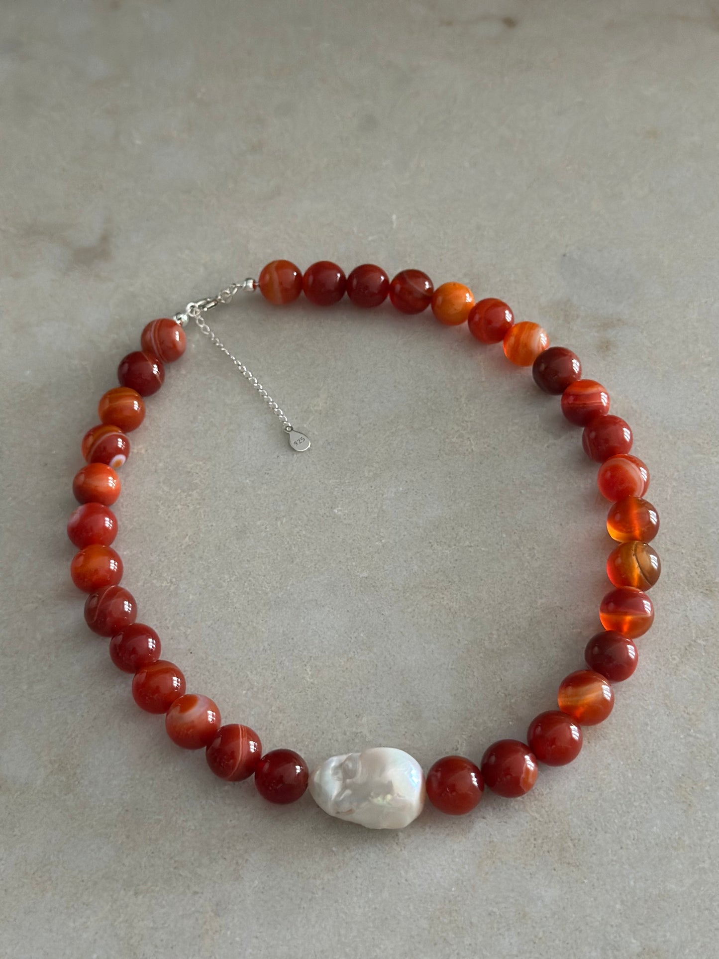 Strawberry Baroque Pearl Necklace