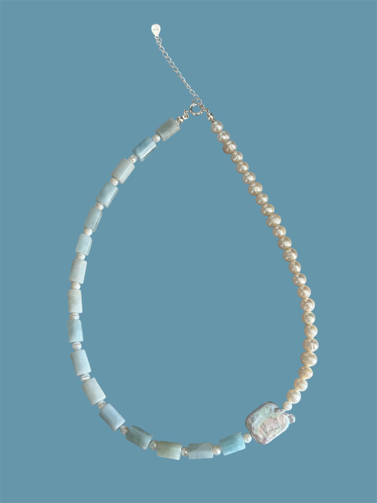 Seafoam Pearl Necklace