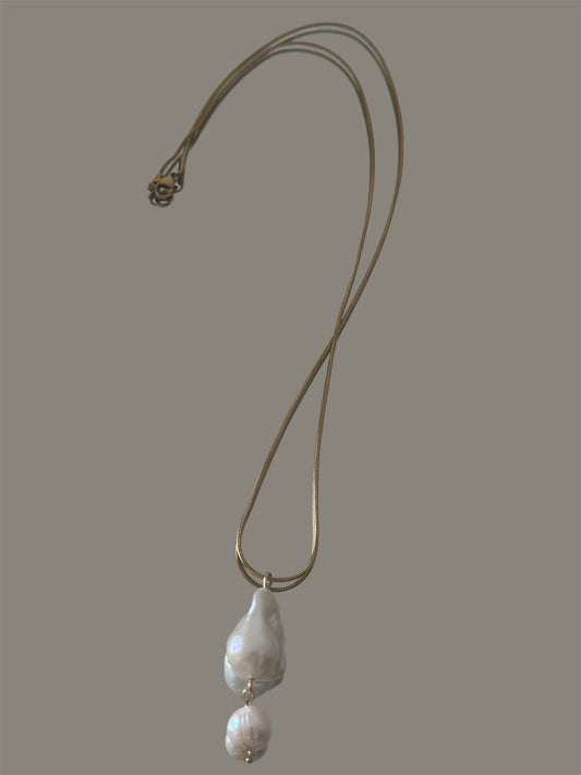 Lant snake cu perla baroc