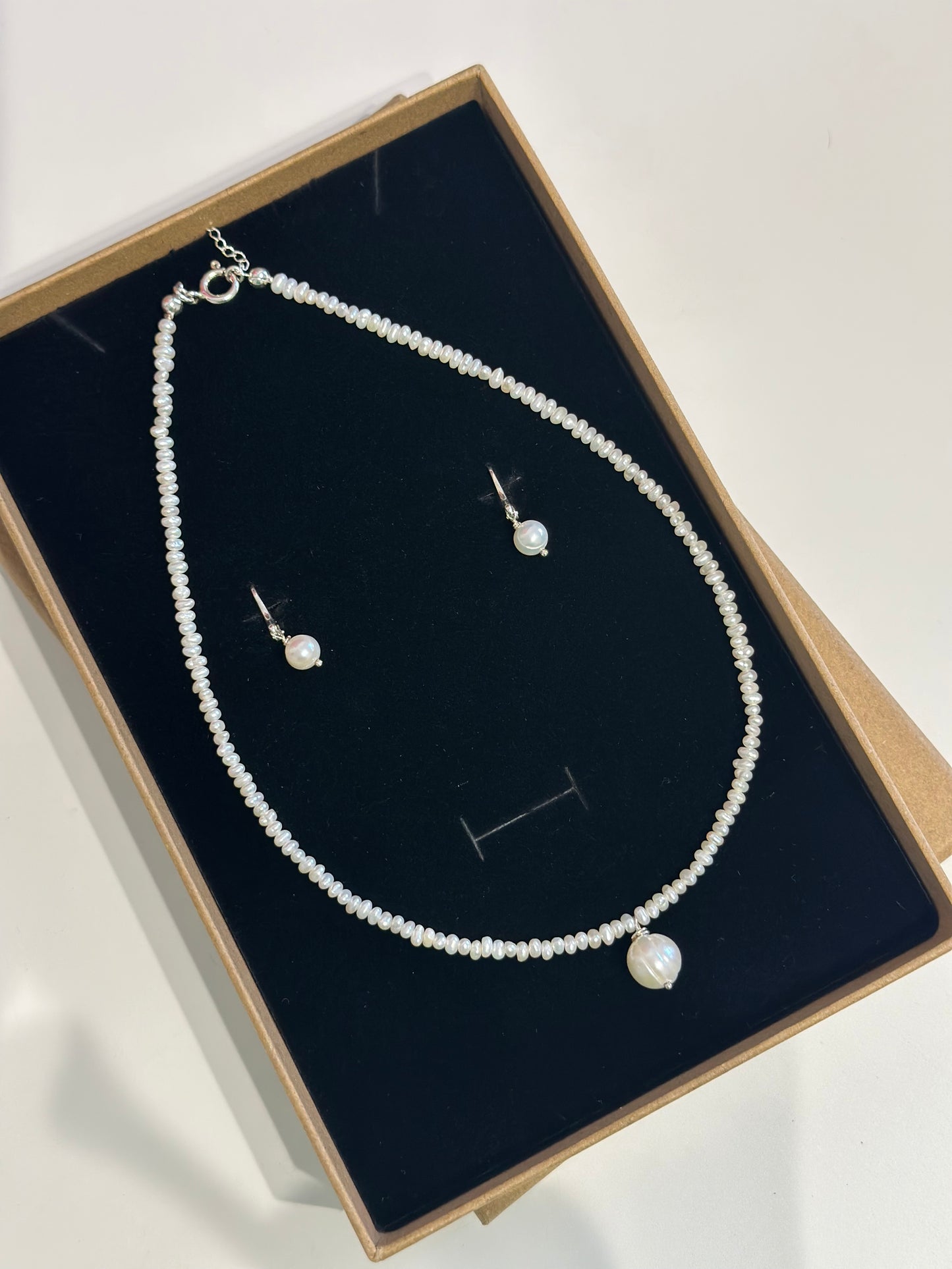 Soft Pearl Set / Set colier si cercei perle de cultura