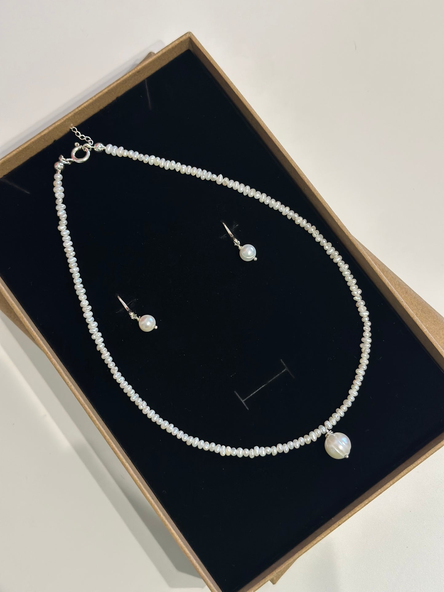 Soft Pearl Set / Set colier si cercei perle de cultura