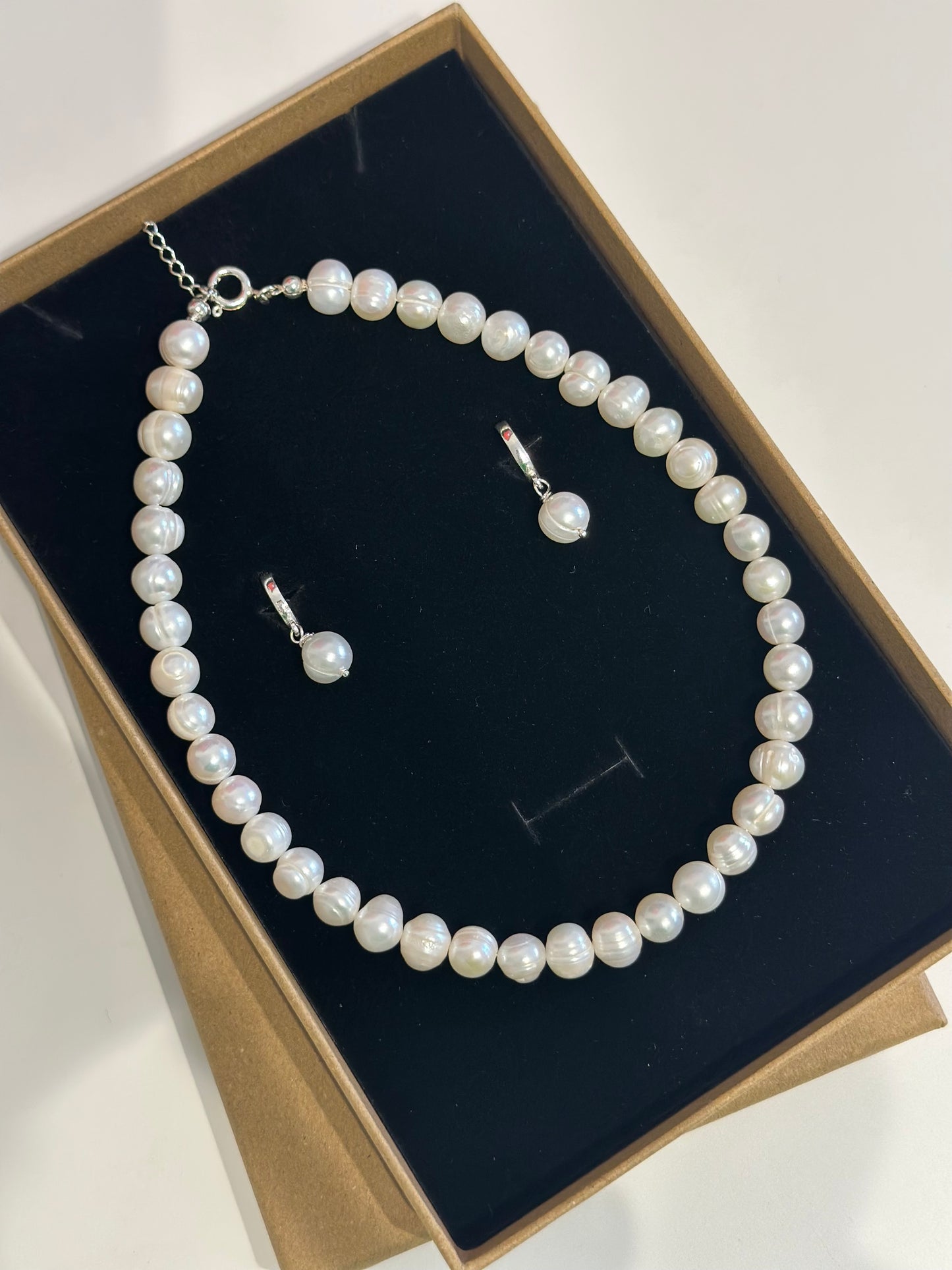 Bold Pearl Set / Set colier si cercei perle de cultura