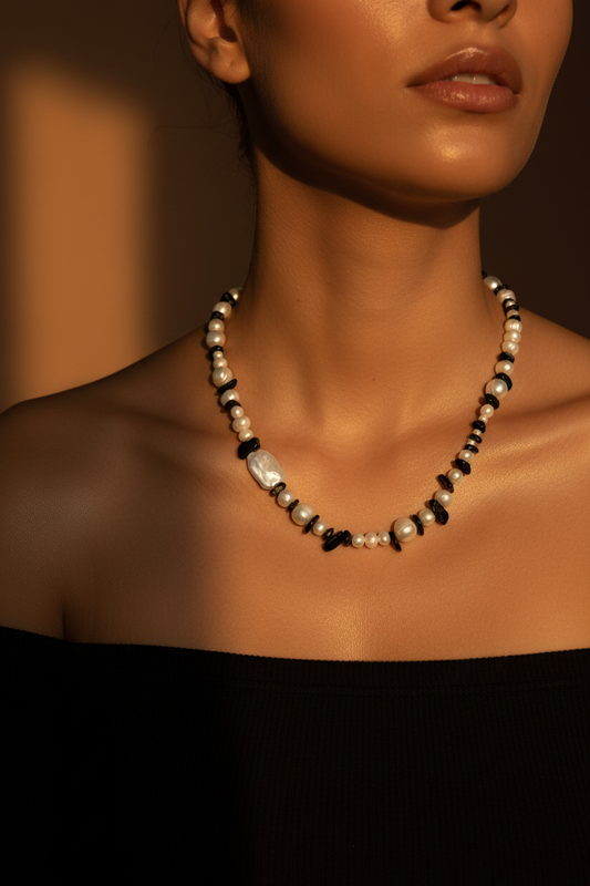 Editorial Pinterest Pearl Necklace
